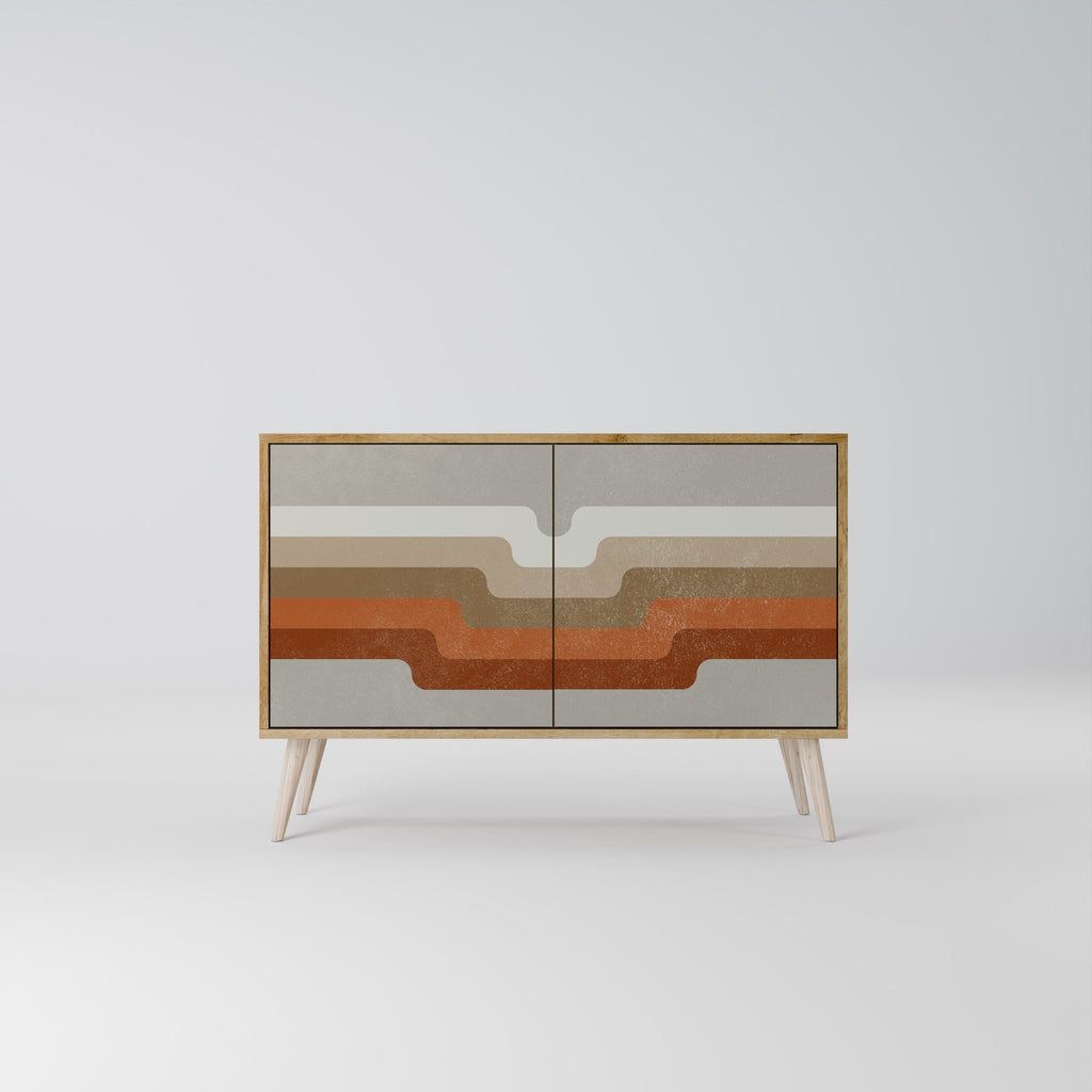 PECULIAR TRAIL Aparador de 2 Portas em Efeito Carvalho