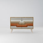 PECULIAR TRAIL Aparador de 2 Portas em Efeito Carvalho