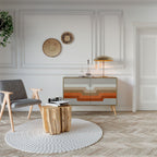 PECULIAR TRAIL Aparador de 2 Portas em Efeito Carvalho