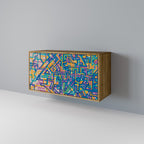 MEMORIES MAP Aparador de 2 Portas em Efeito Carvalho