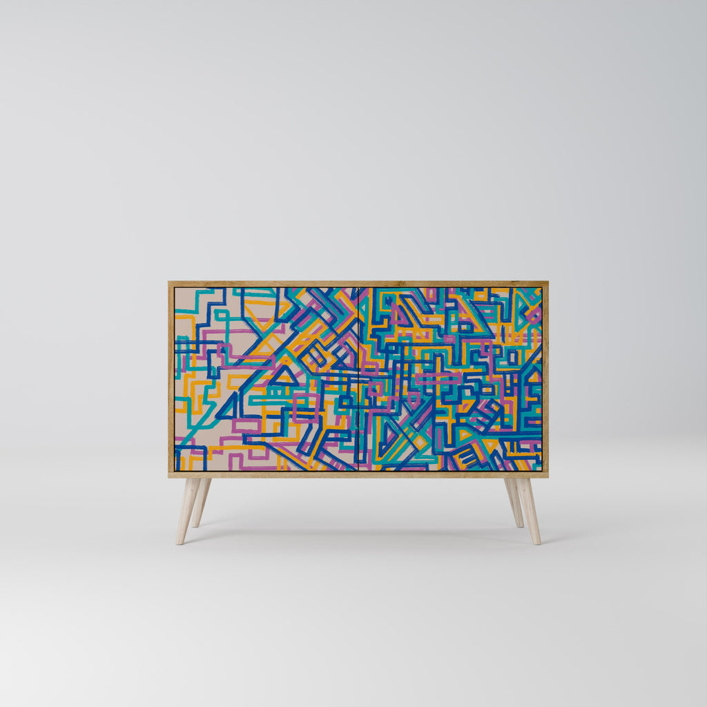 MEMORIES MAP Aparador de 2 Portas em Efeito Carvalho