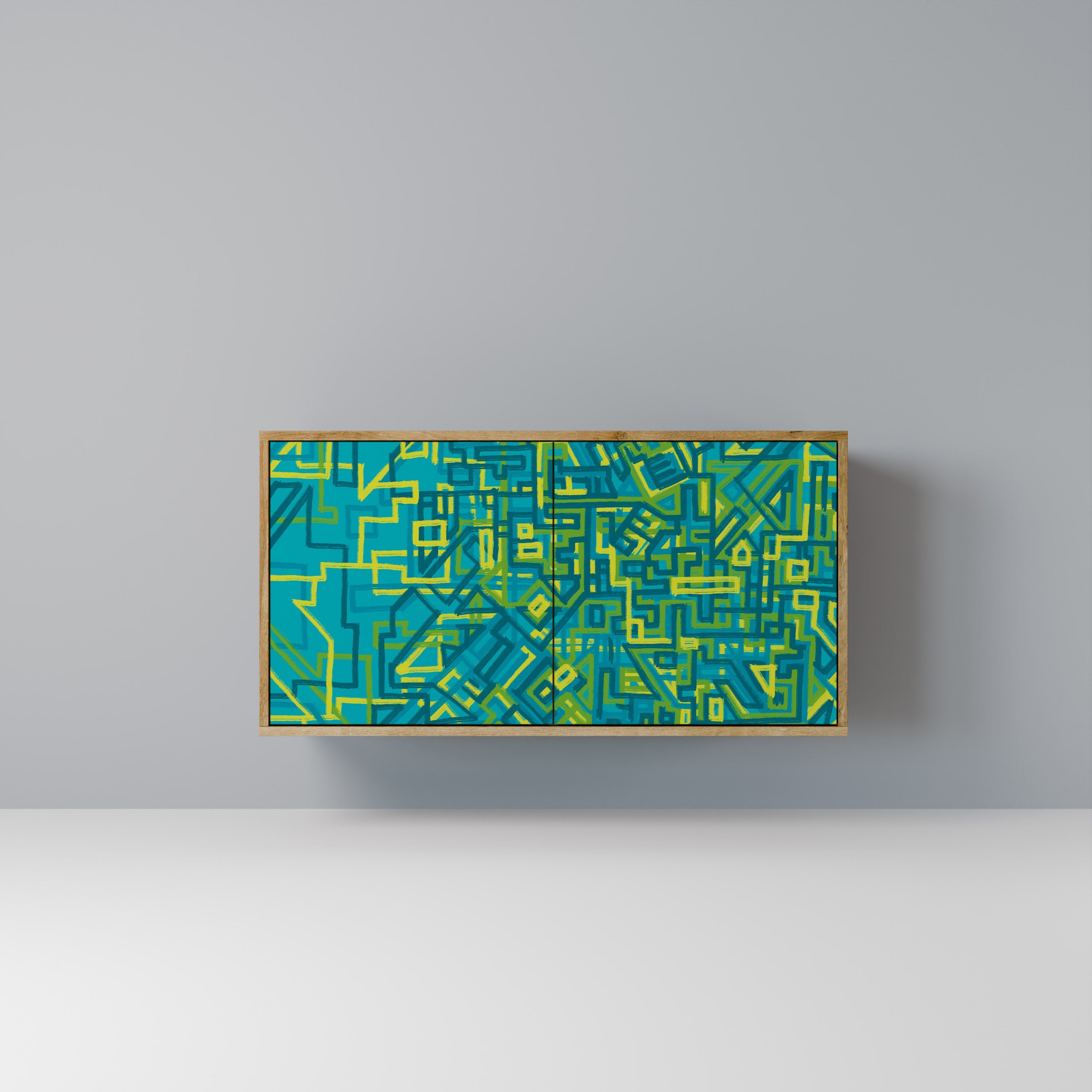 NOSTALGIC MEMORIES Aparador de 2 Portas em Efeito Carvalho