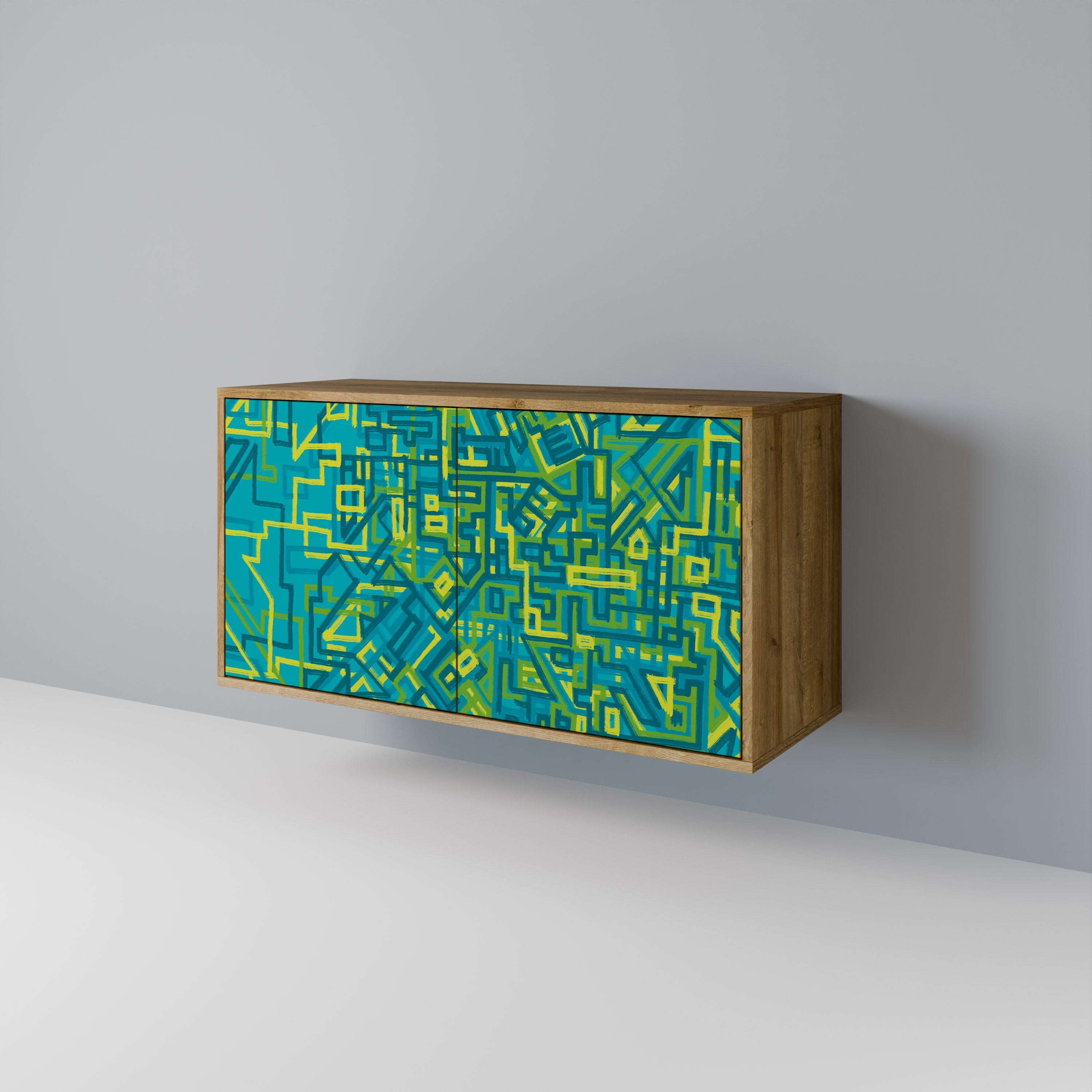 NOSTALGIC MEMORIES Aparador de 2 Portas em Efeito Carvalho