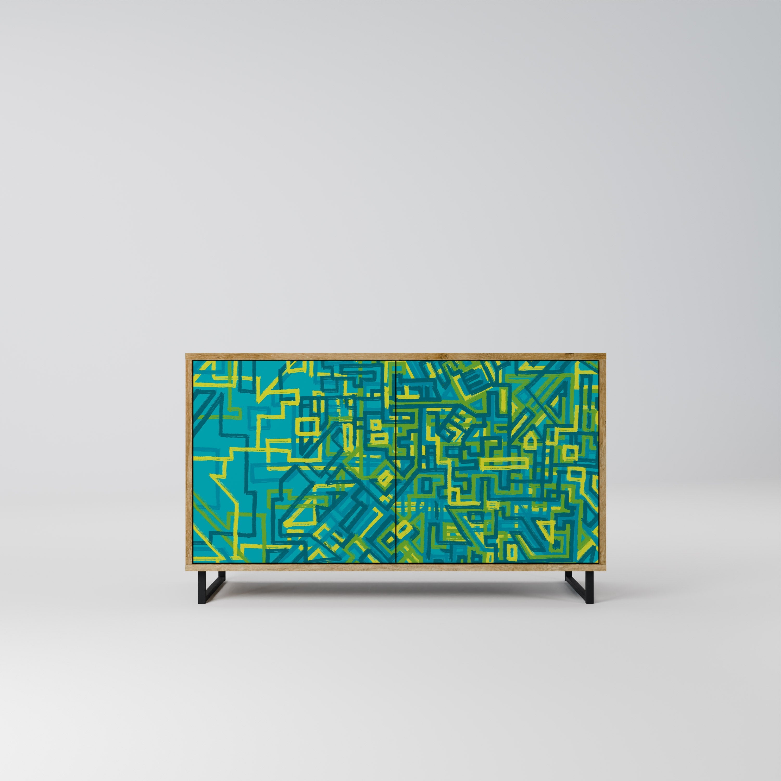 NOSTALGIC MEMORIES Aparador de 2 Portas em Efeito Carvalho