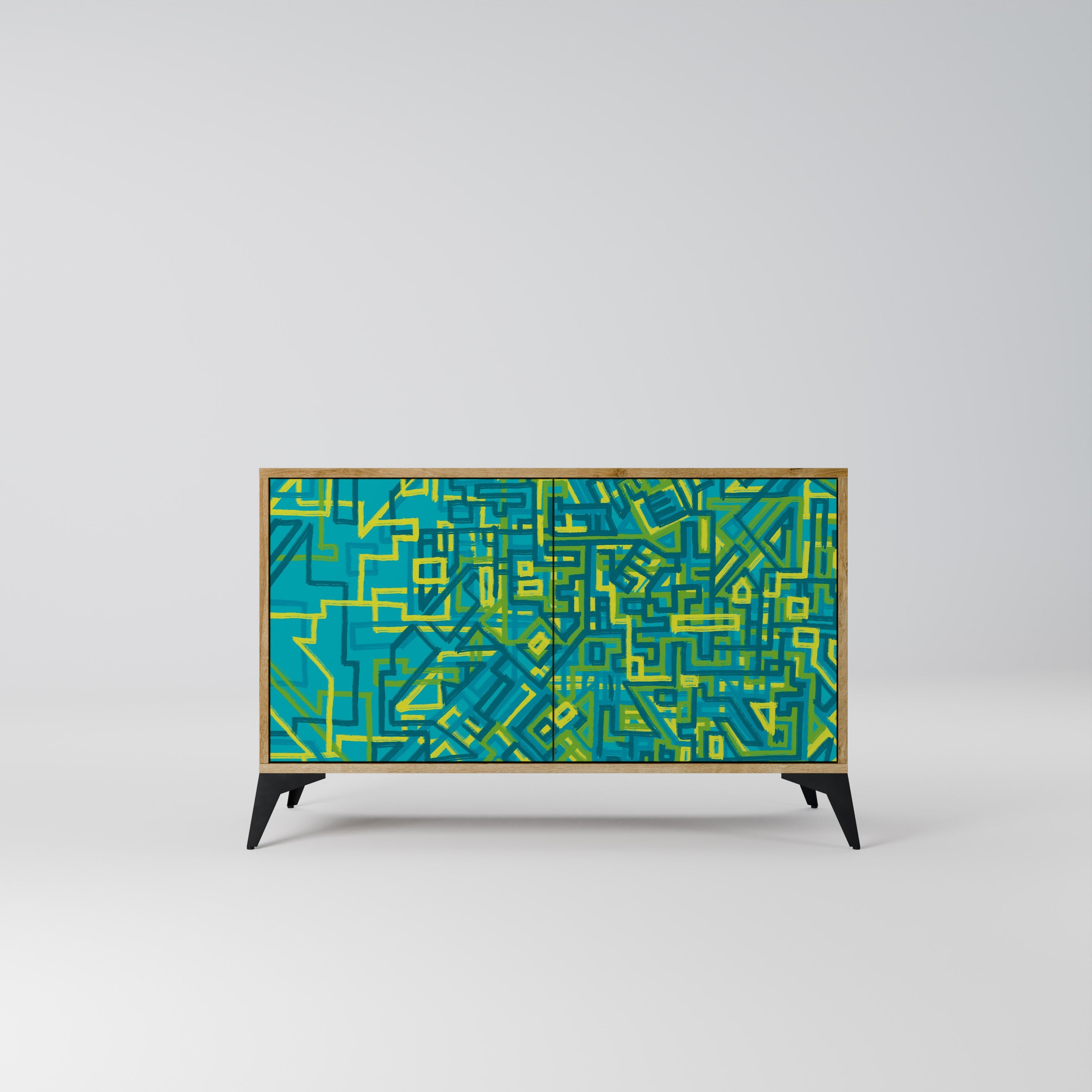 NOSTALGIC MEMORIES Aparador de 2 Portas em Efeito Carvalho