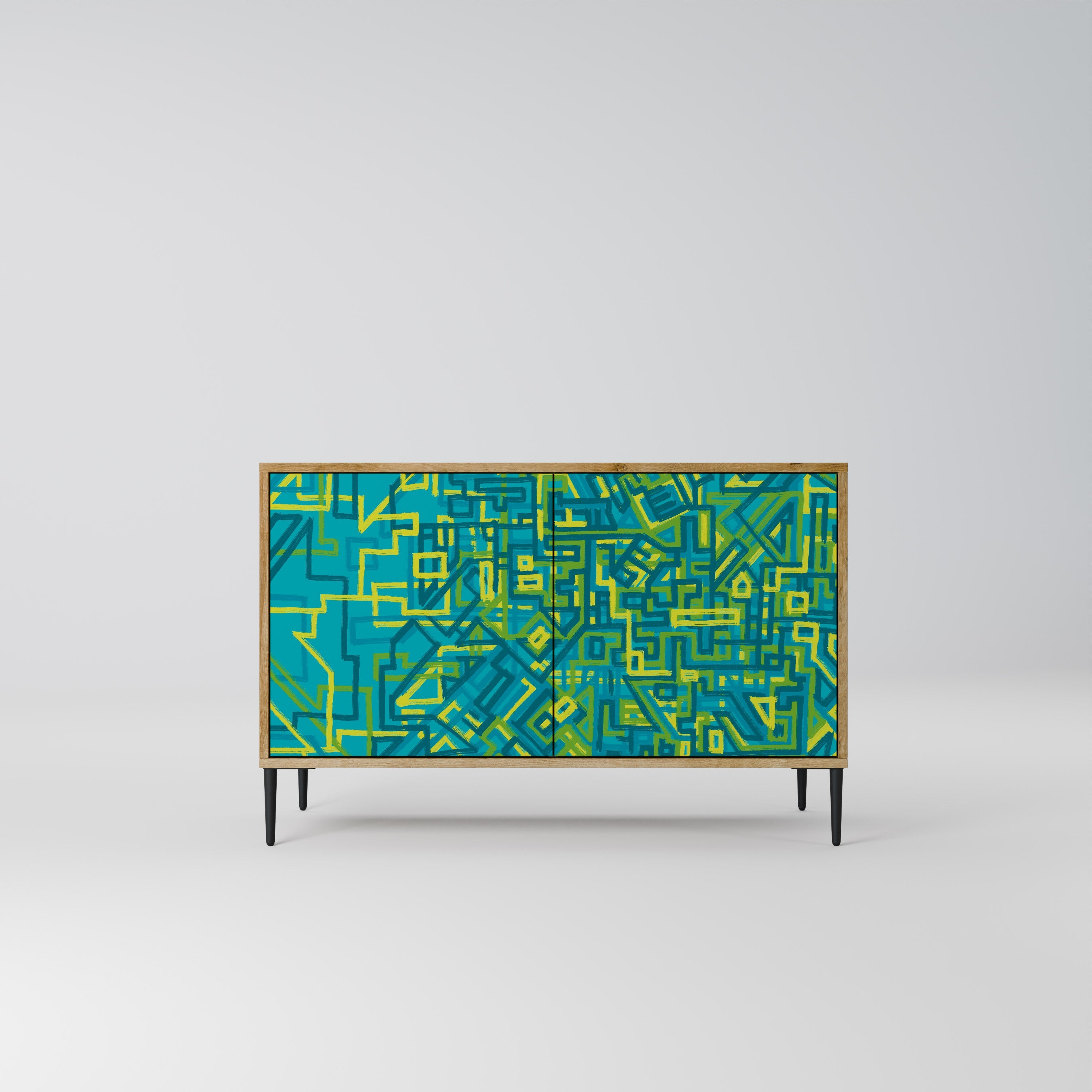 NOSTALGIC MEMORIES Aparador de 2 Portas em Efeito Carvalho