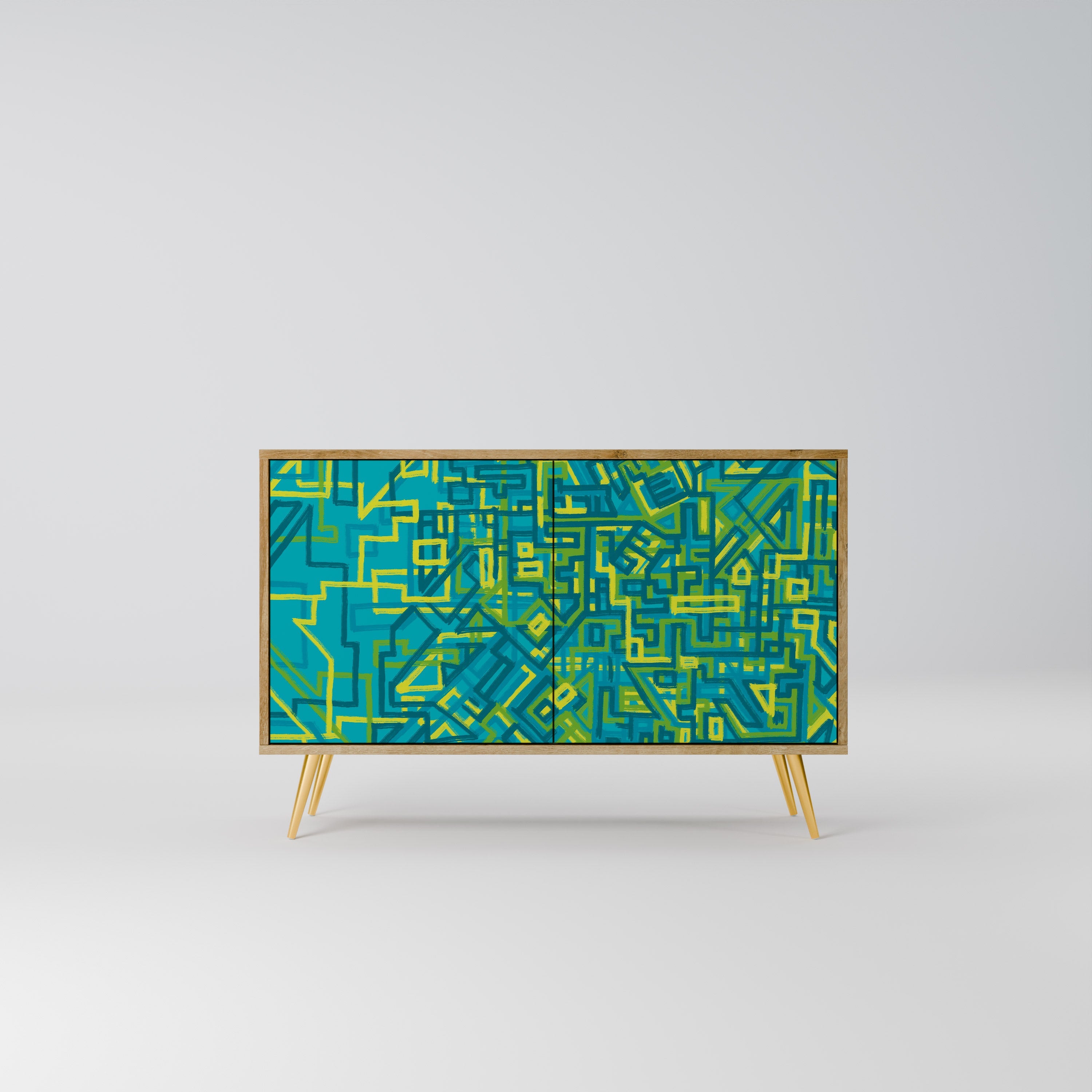 NOSTALGIC MEMORIES Aparador de 2 Portas em Efeito Carvalho