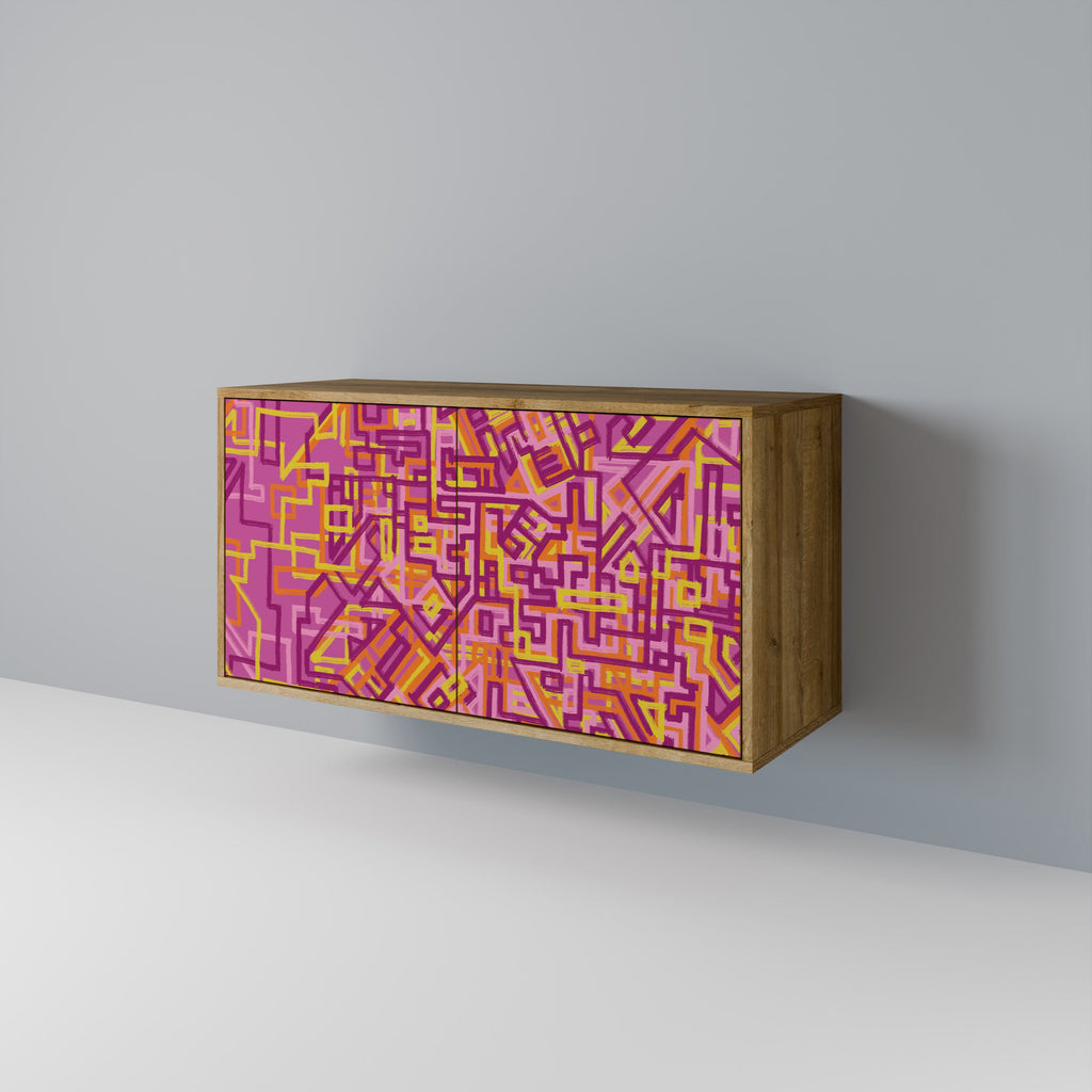 LOVELY MEMORIES Aparador de 2 Portas em Efeito Carvalho