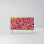 LOVELY MEMORIES Aparador de 2 Portas em Efeito Carvalho