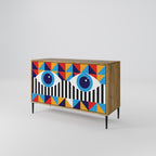 ABSTRACTION AND GEOMETRY 2-Door Sideboard in Oak Effect