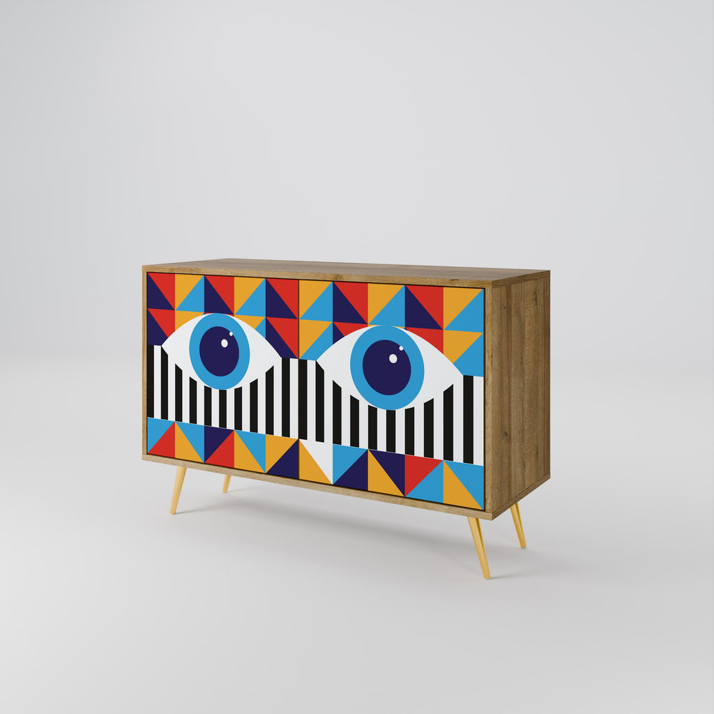ABSTRACTION AND GEOMETRY 2-Door Sideboard in Oak Effect