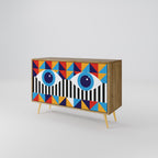 ABSTRACTION AND GEOMETRY 2-Door Sideboard in Oak Effect