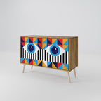 ABSTRACTION AND GEOMETRY 2-Door Sideboard in Oak Effect