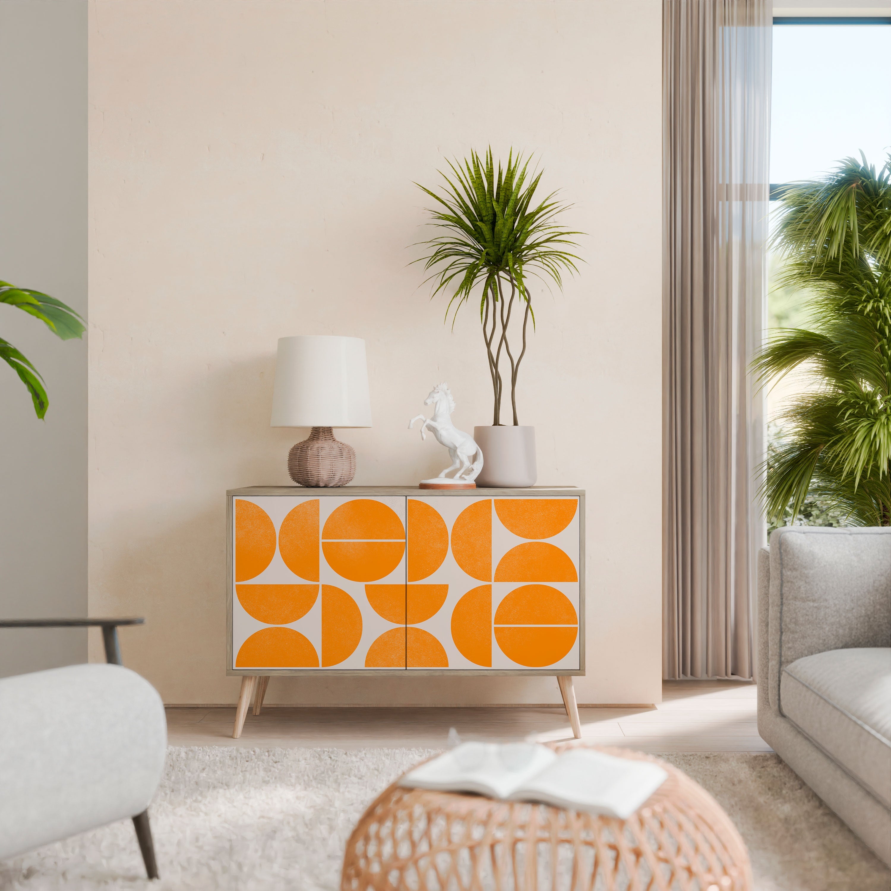 RECURRING DREAMS Aparador de 2 Portas em Efeito Carvalho