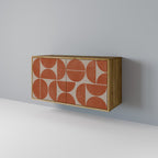 REPETITION COMPULSION Aparador de 2 Portas em Efeito Carvalho