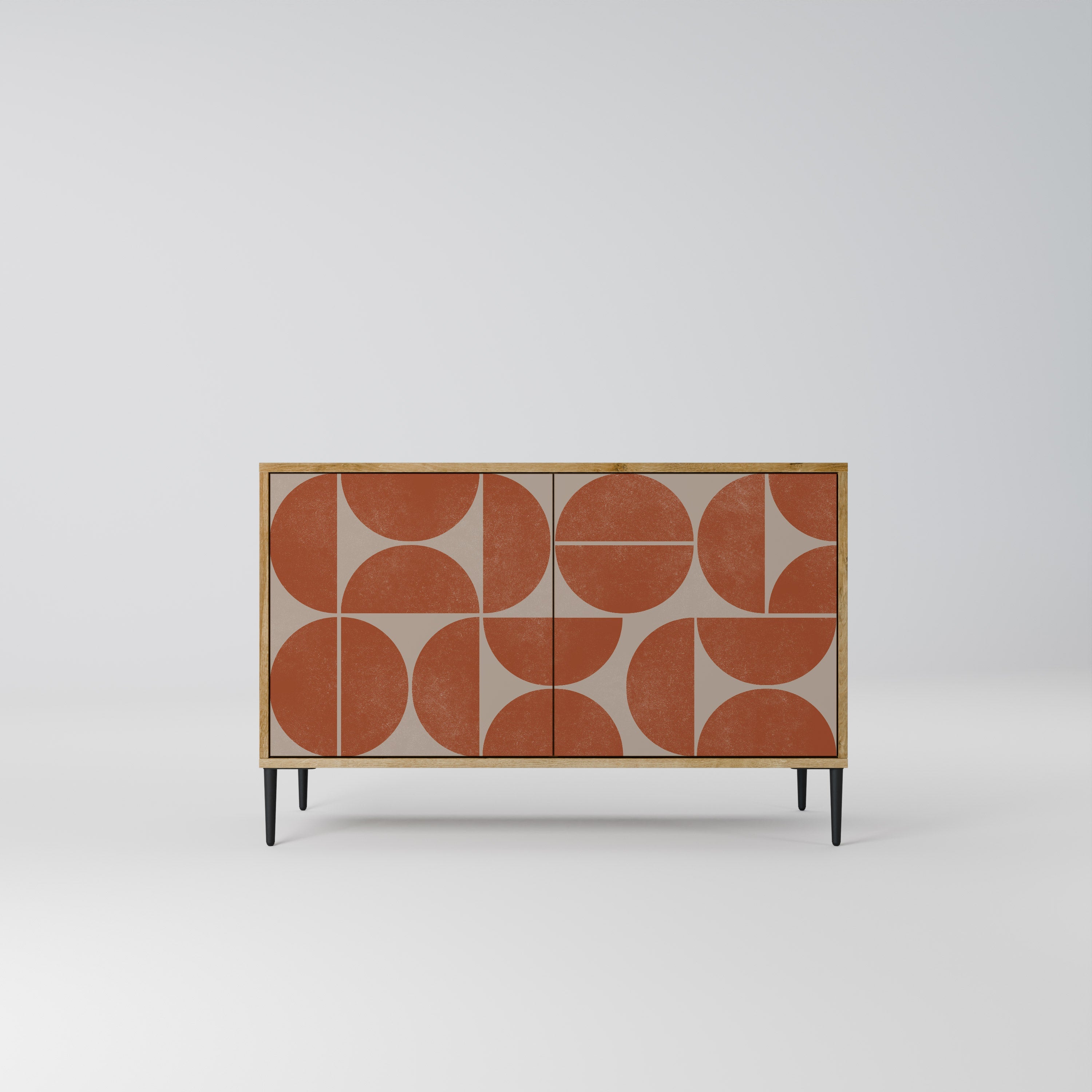 REPETITION COMPULSION Aparador de 2 Portas em Efeito Carvalho