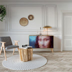 CONSTRUCTIVE ART Aparador de 2 Portas em Efeito Carvalho