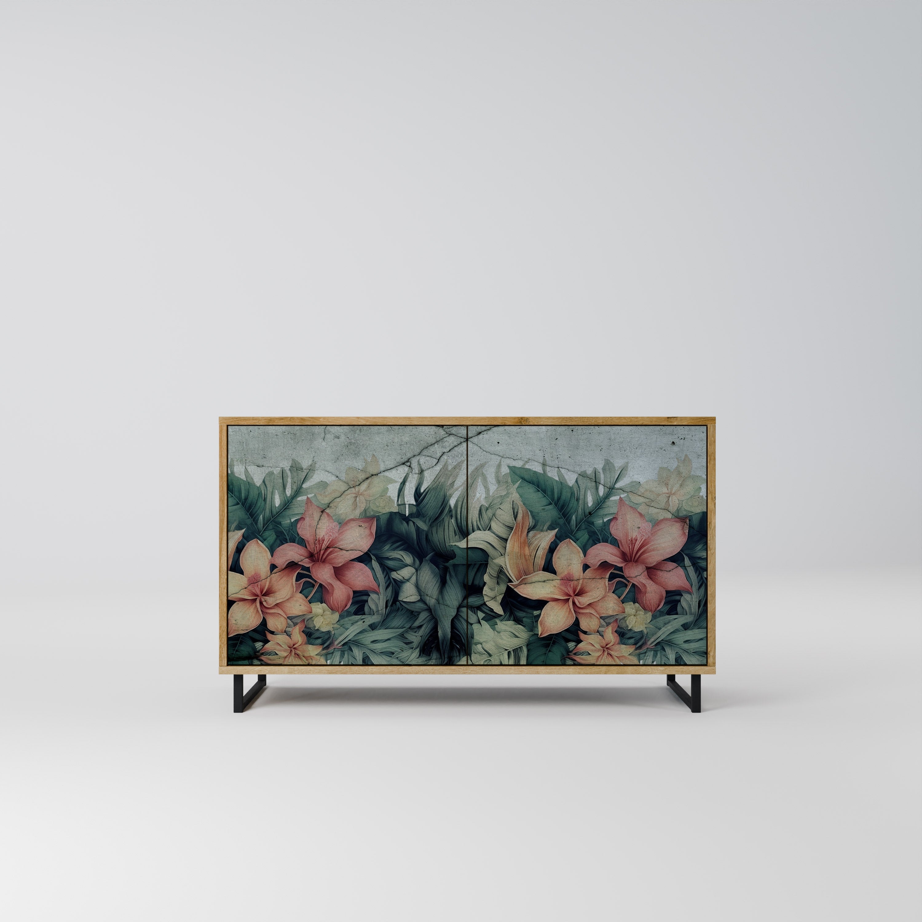 HEAVENLY BLOOM Aparador de 2 Portas em Efeito Carvalho