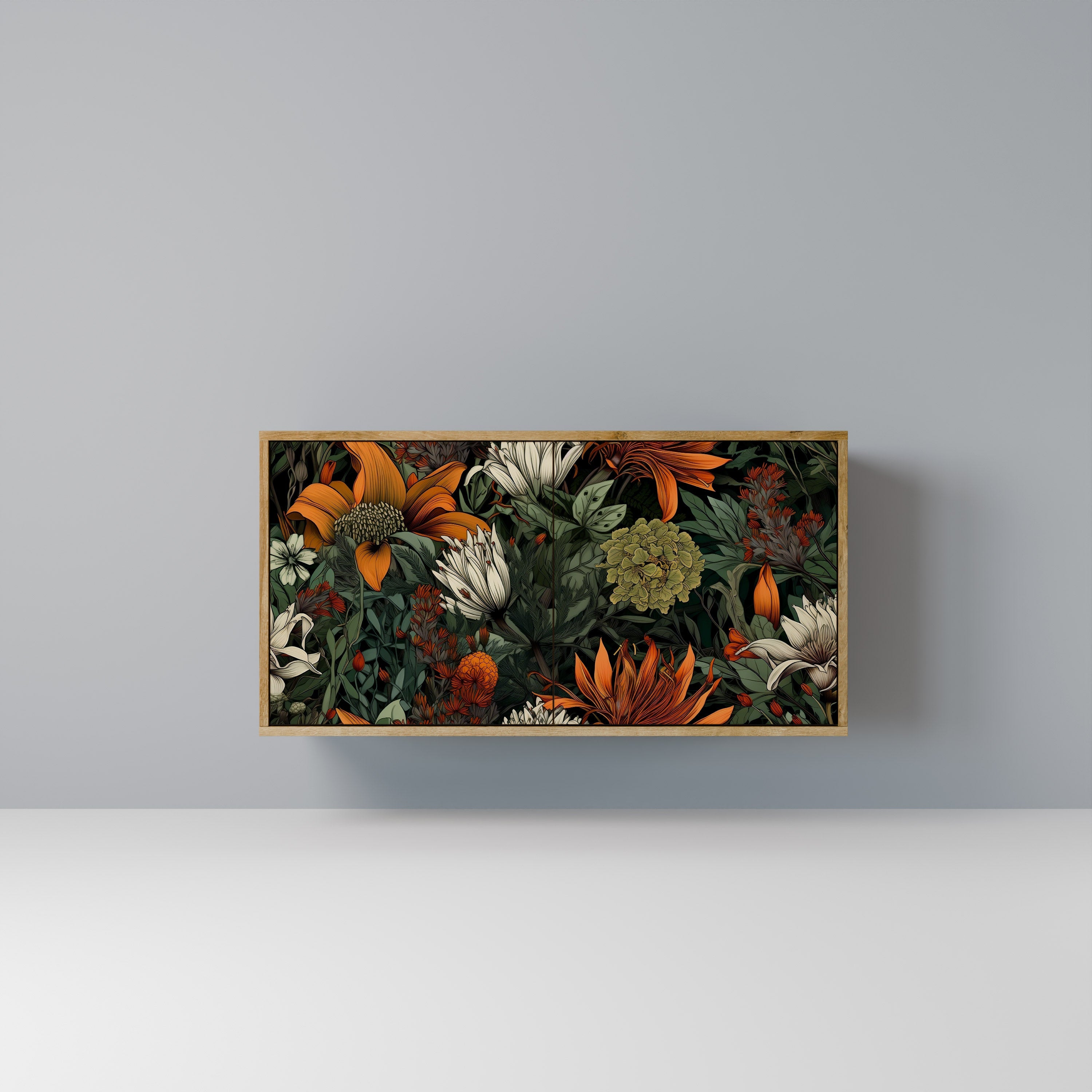 MIDNIGHT SPROUT Aparador de 2 Portas em Efeito Carvalho