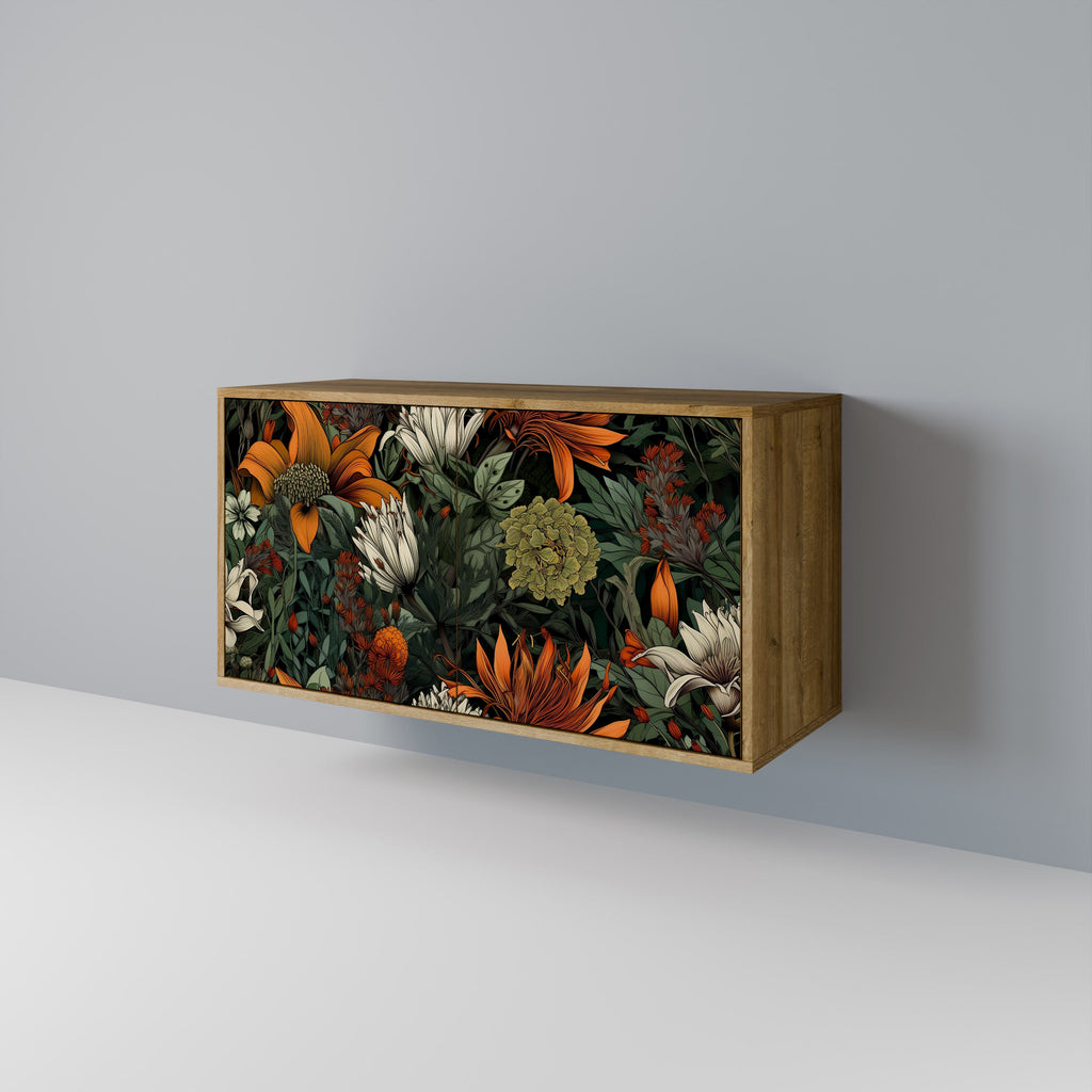 MIDNIGHT SPROUT Aparador de 2 Portas em Efeito Carvalho