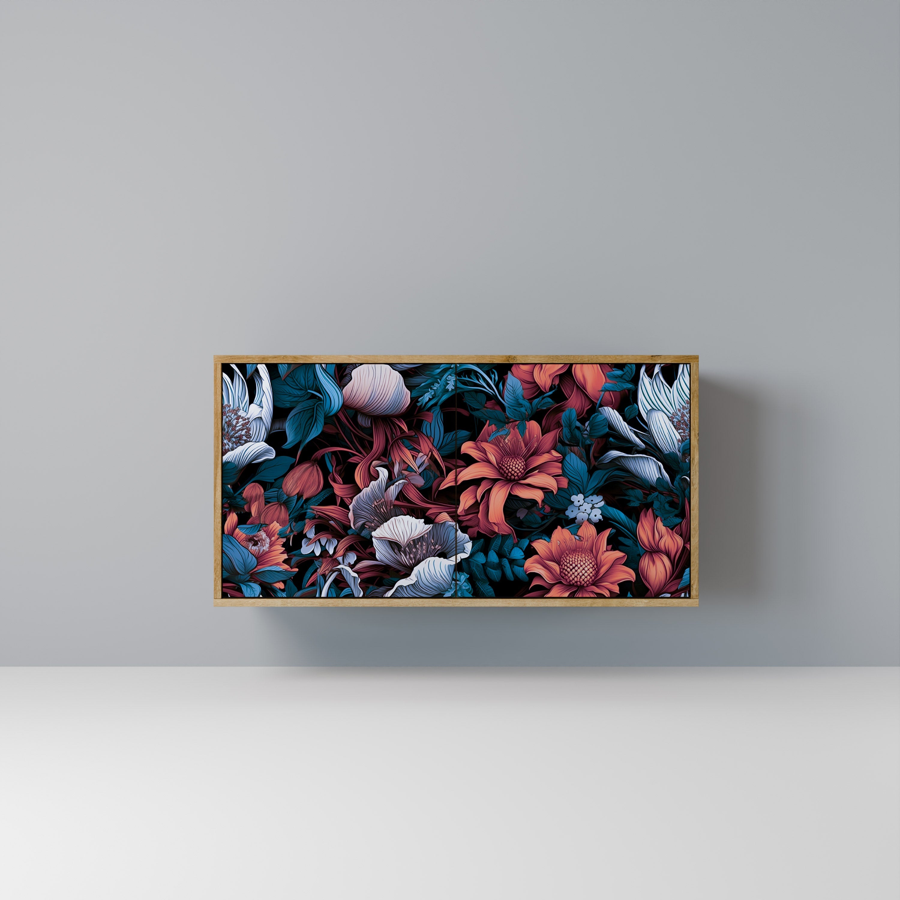 ETHEREAL BLOSSOMS Aparador de 2 Portas em Efeito Carvalho