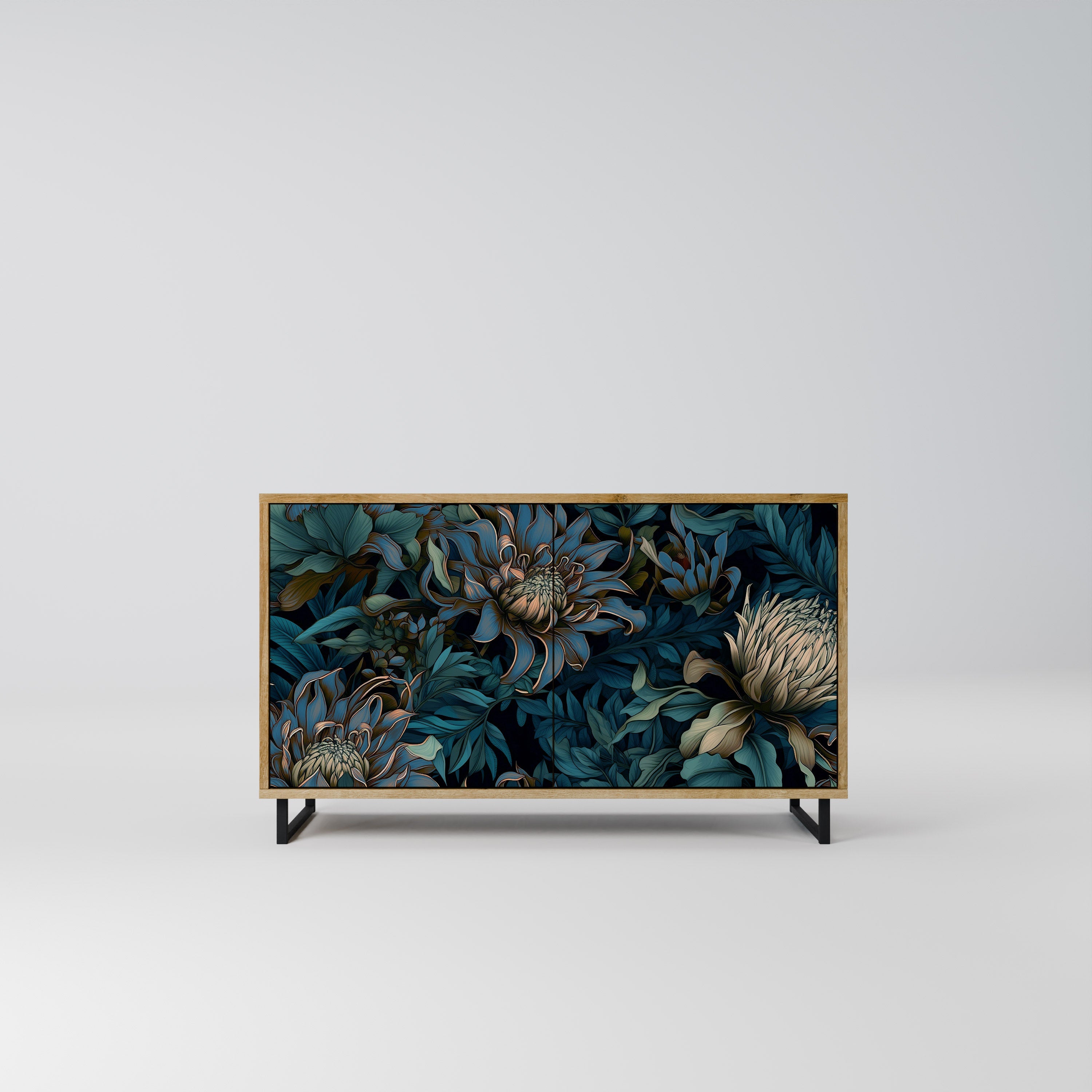 TWILIGHT BLOOM Aparador de 2 Portas em Efeito Carvalho