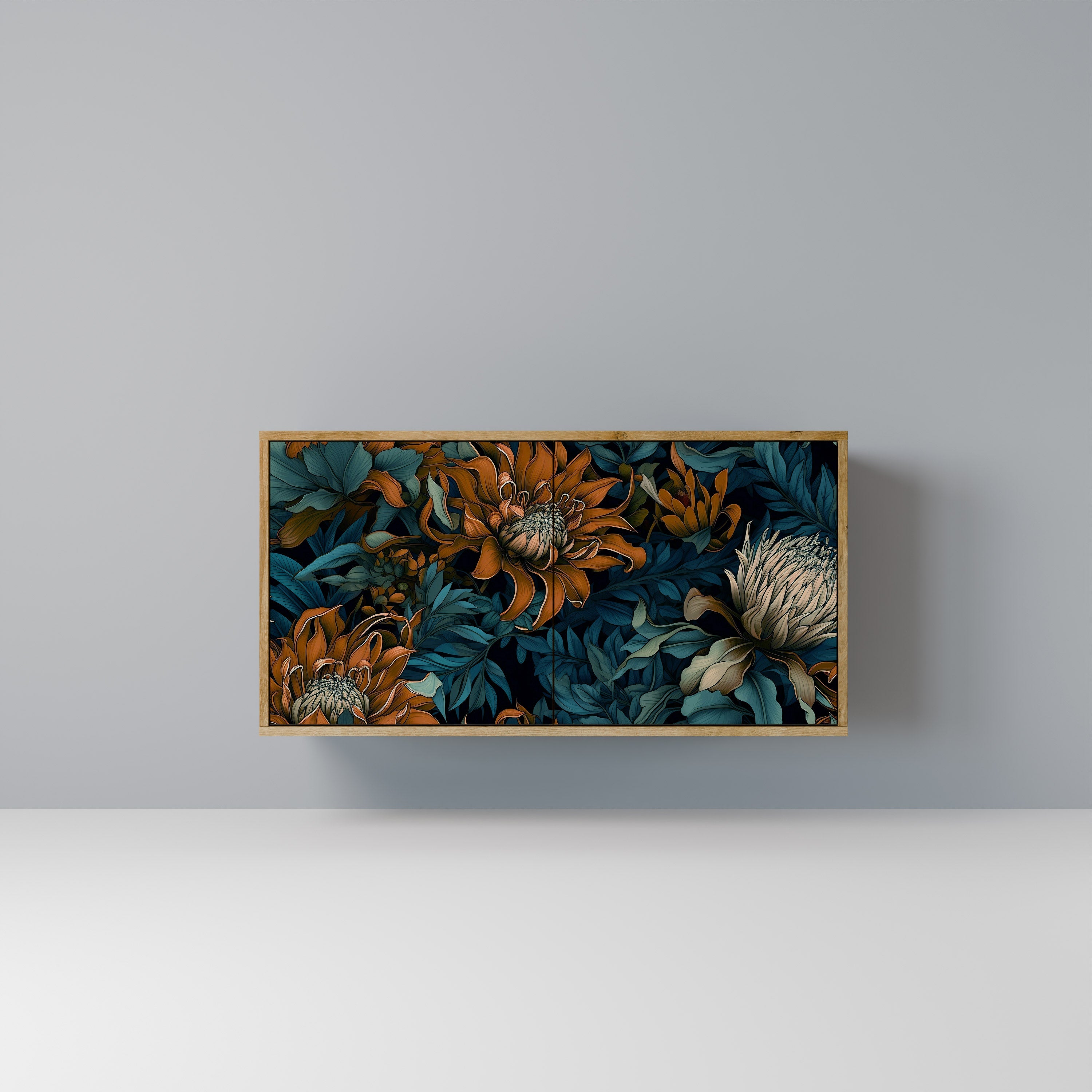 MORNING BLOOM Aparador de 2 Portas em Efeito Carvalho