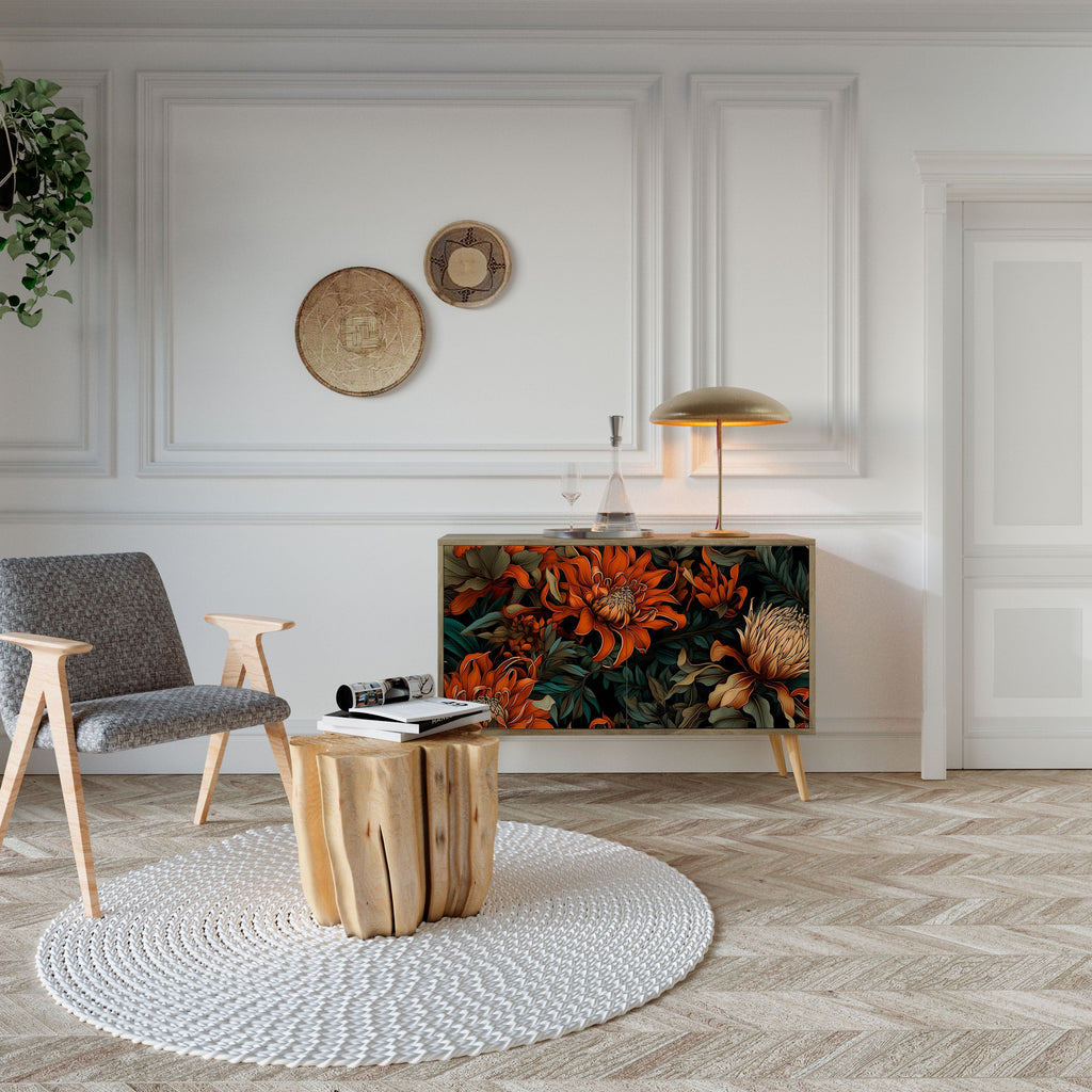 DAWN BLOOM Aparador de 2 Portas em Efeito Carvalho