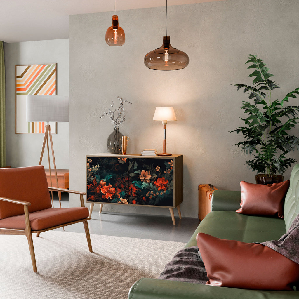 IMAGINARY BLOSSOM Aparador de 2 Portas em Efeito Carvalho