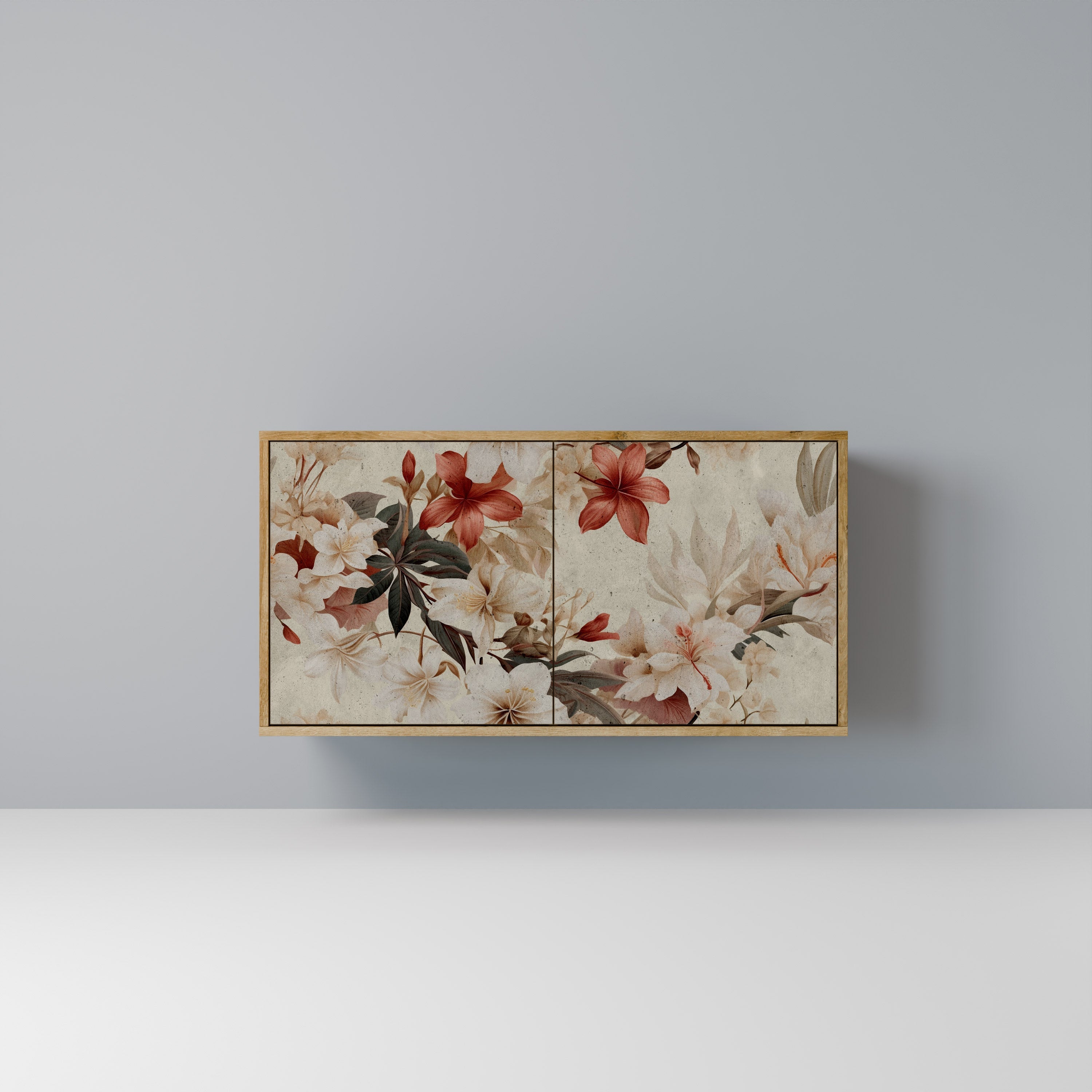 PETAL HARMONY Aparador de 2 Portas em Efeito Carvalho