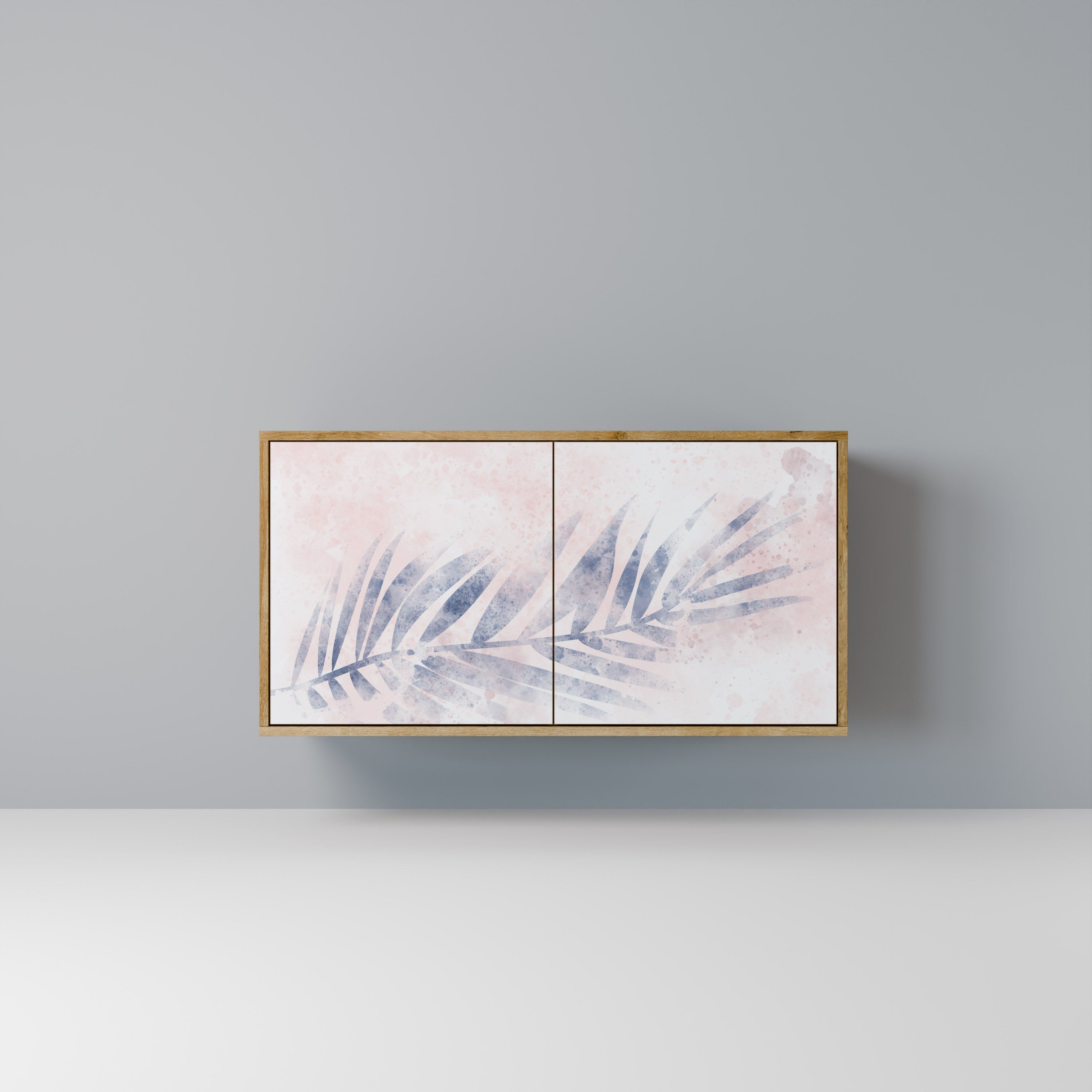 TIMELESS FLOAT Aparador de 2 Portas em Efeito Carvalho