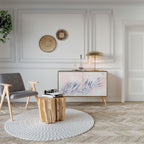 TIMELESS FLOAT Aparador de 2 Portas em Efeito Carvalho