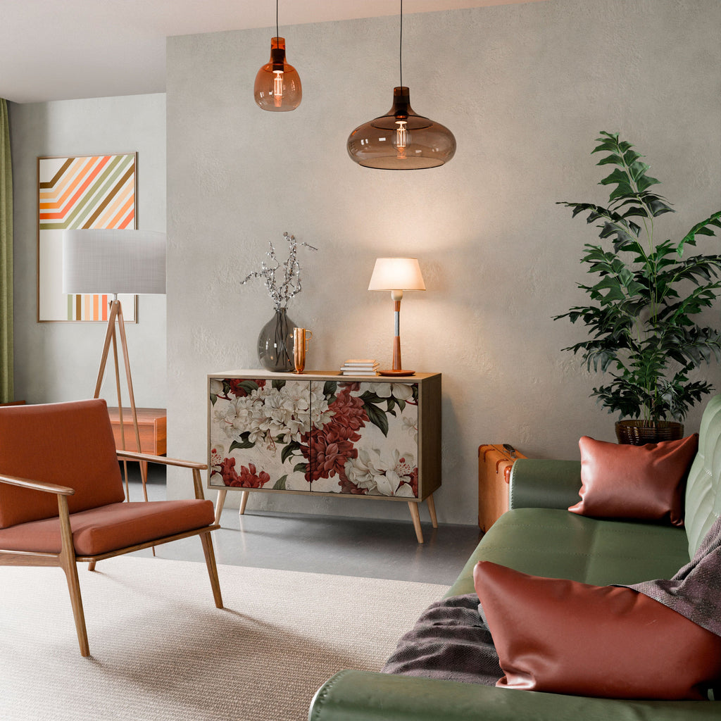 EPHEMERAL DAYS Aparador de 2 Portas em Efeito Carvalho