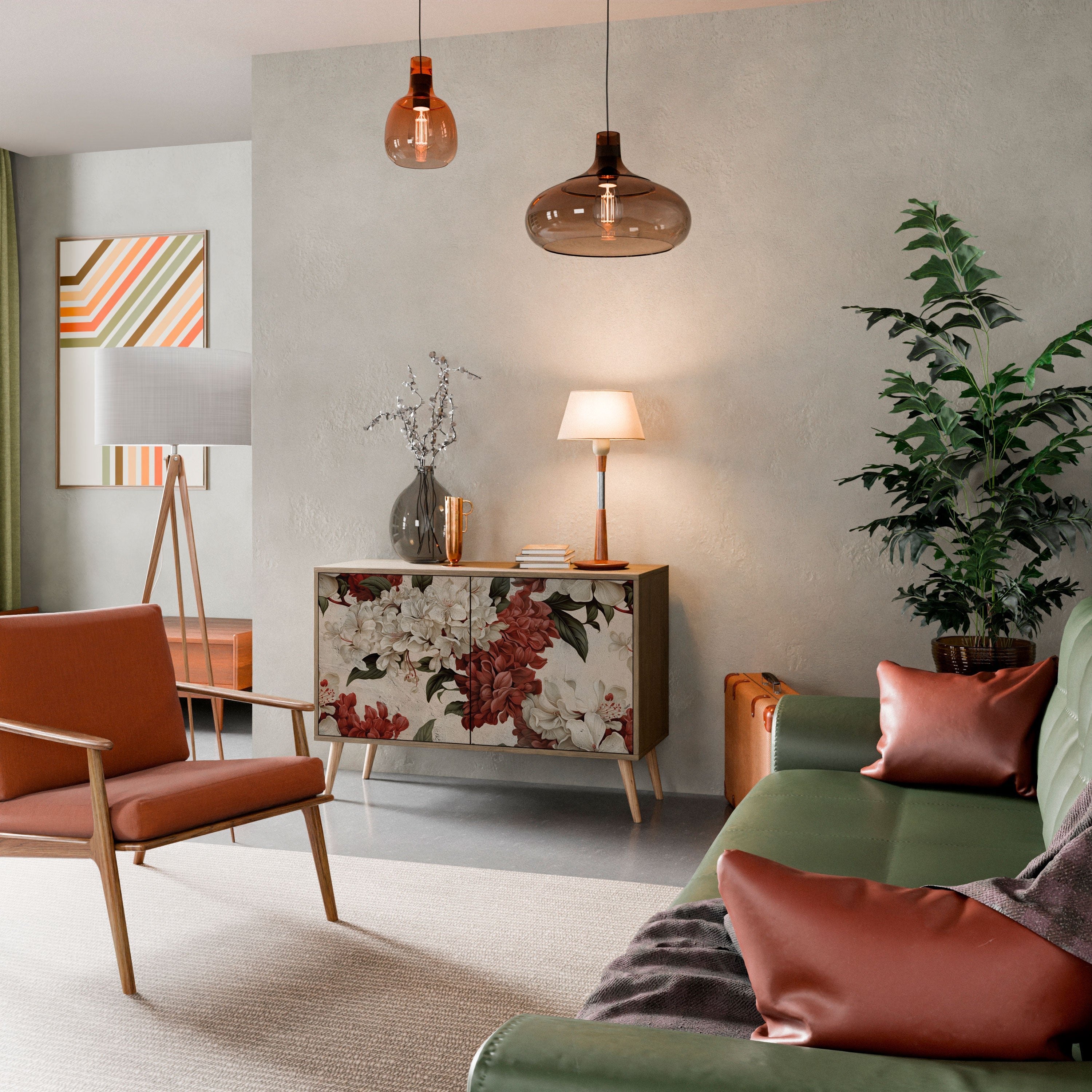 EPHEMERAL DAYS Aparador de 2 Portas em Efeito Carvalho