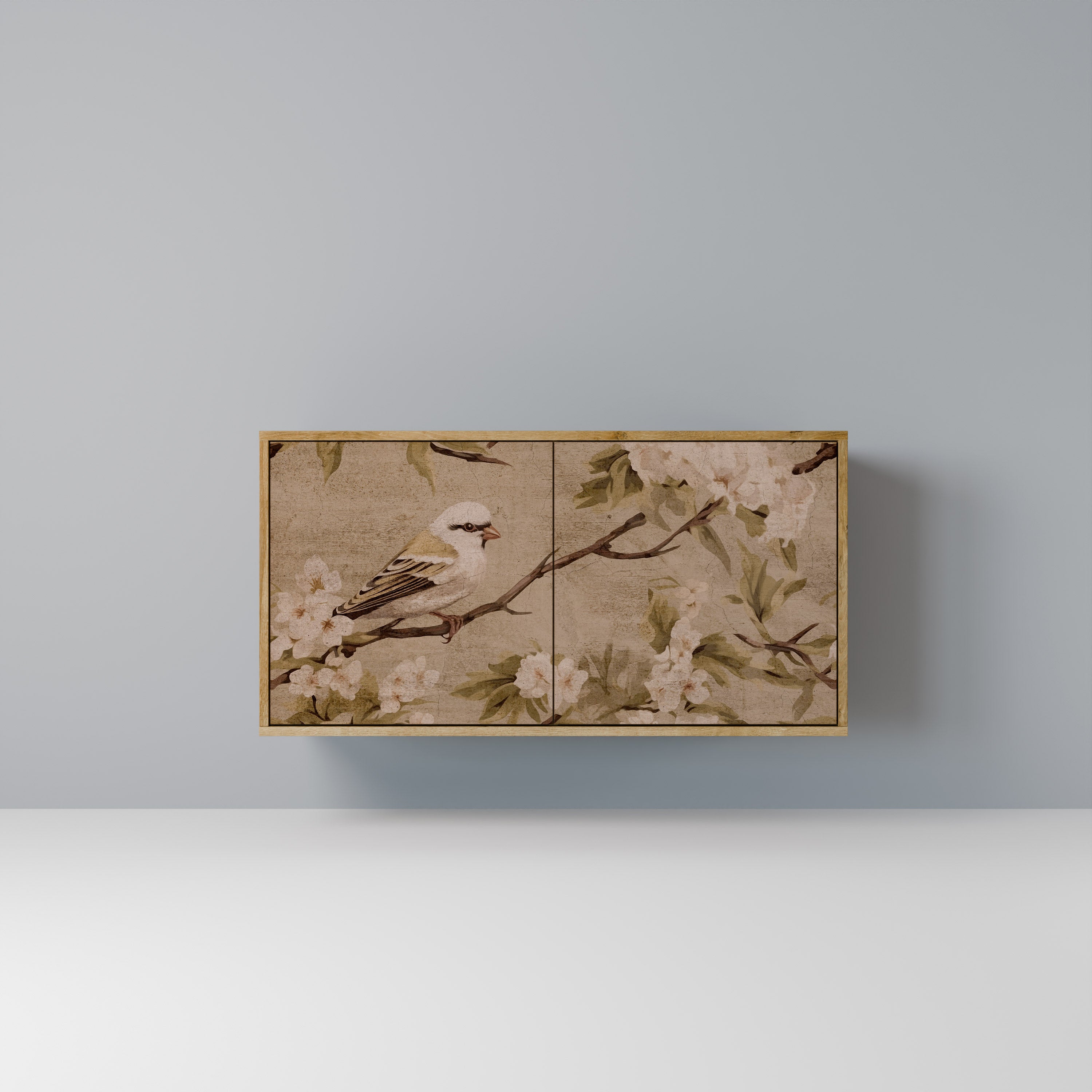 PETAL DISTINGUISH Aparador de 2 Portas em Efeito Carvalho