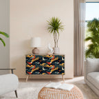 FOWLY DAZE Aparador de 2 Portas em Efeito Carvalho