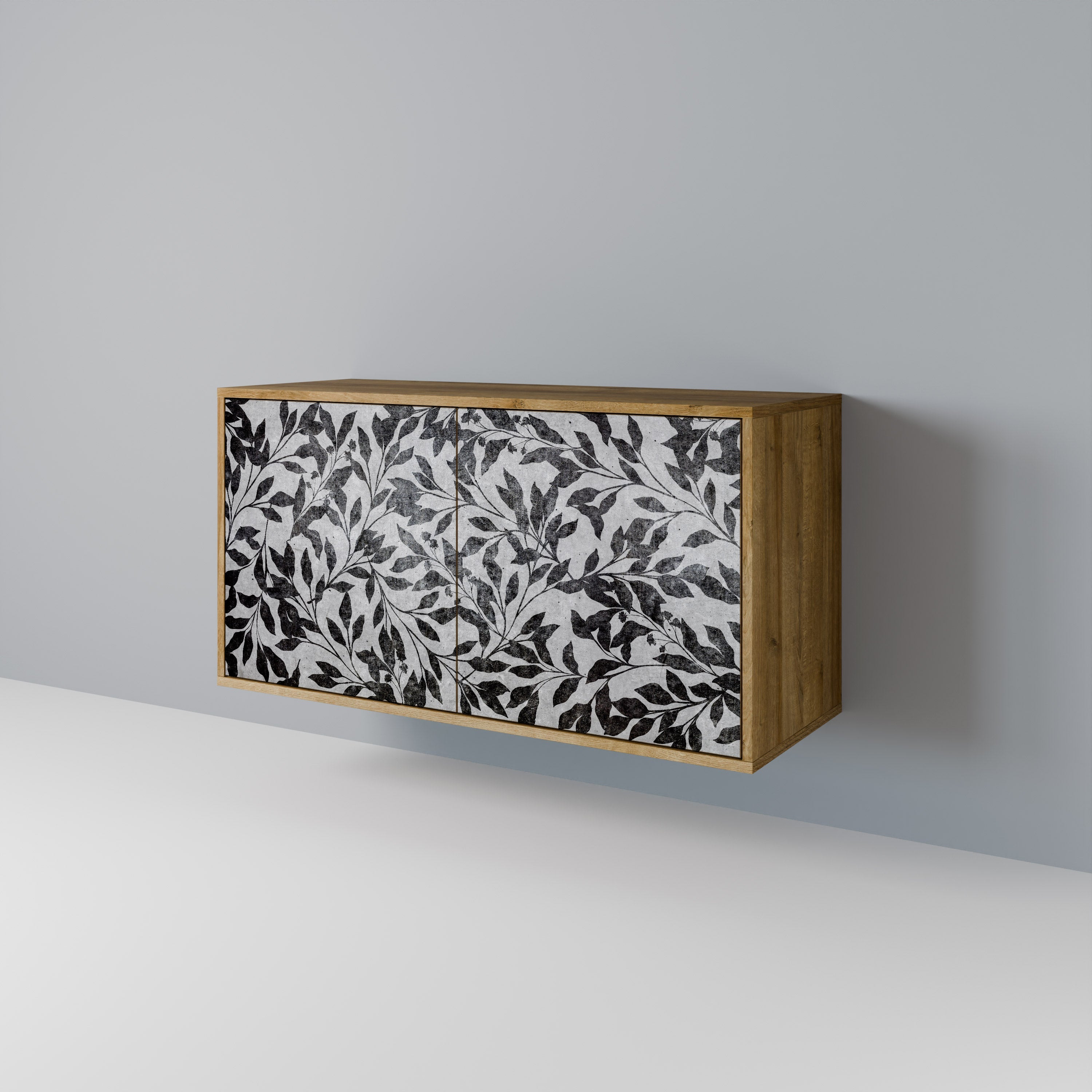 CHARCOAL SPROUT Aparador de 2 Portas em Efeito Carvalho