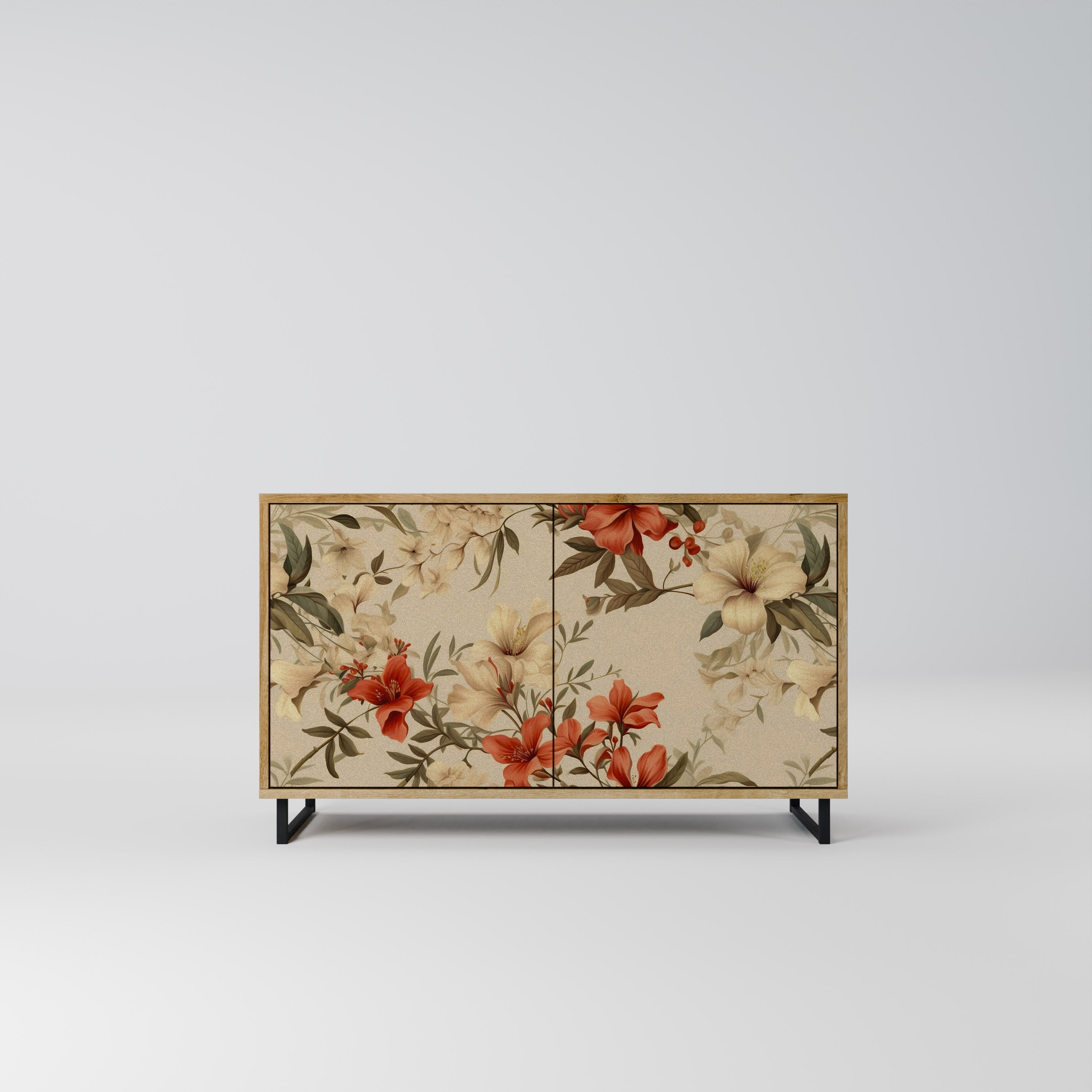 BLOOMING HARMONY Aparador de 2 Portas em Efeito Carvalho