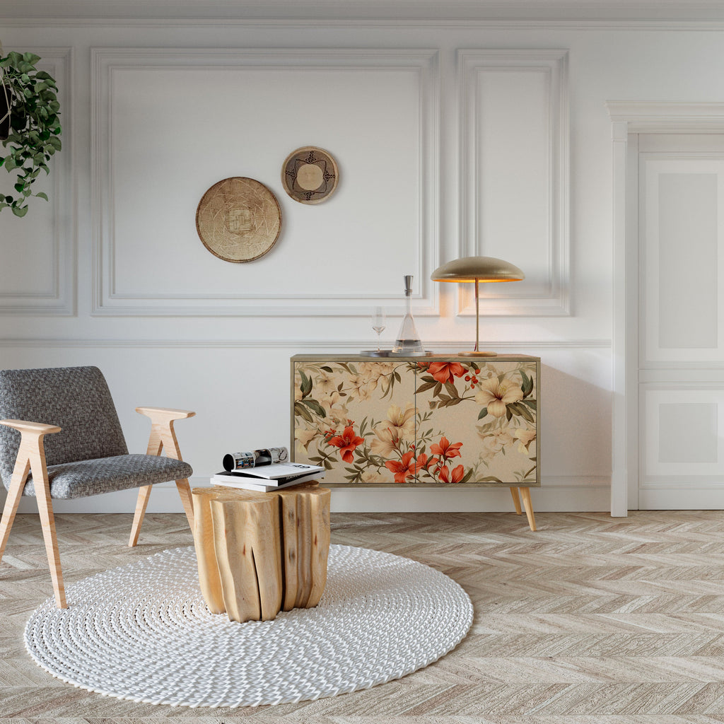 BLOOMING HARMONY Aparador de 2 Portas em Efeito Carvalho