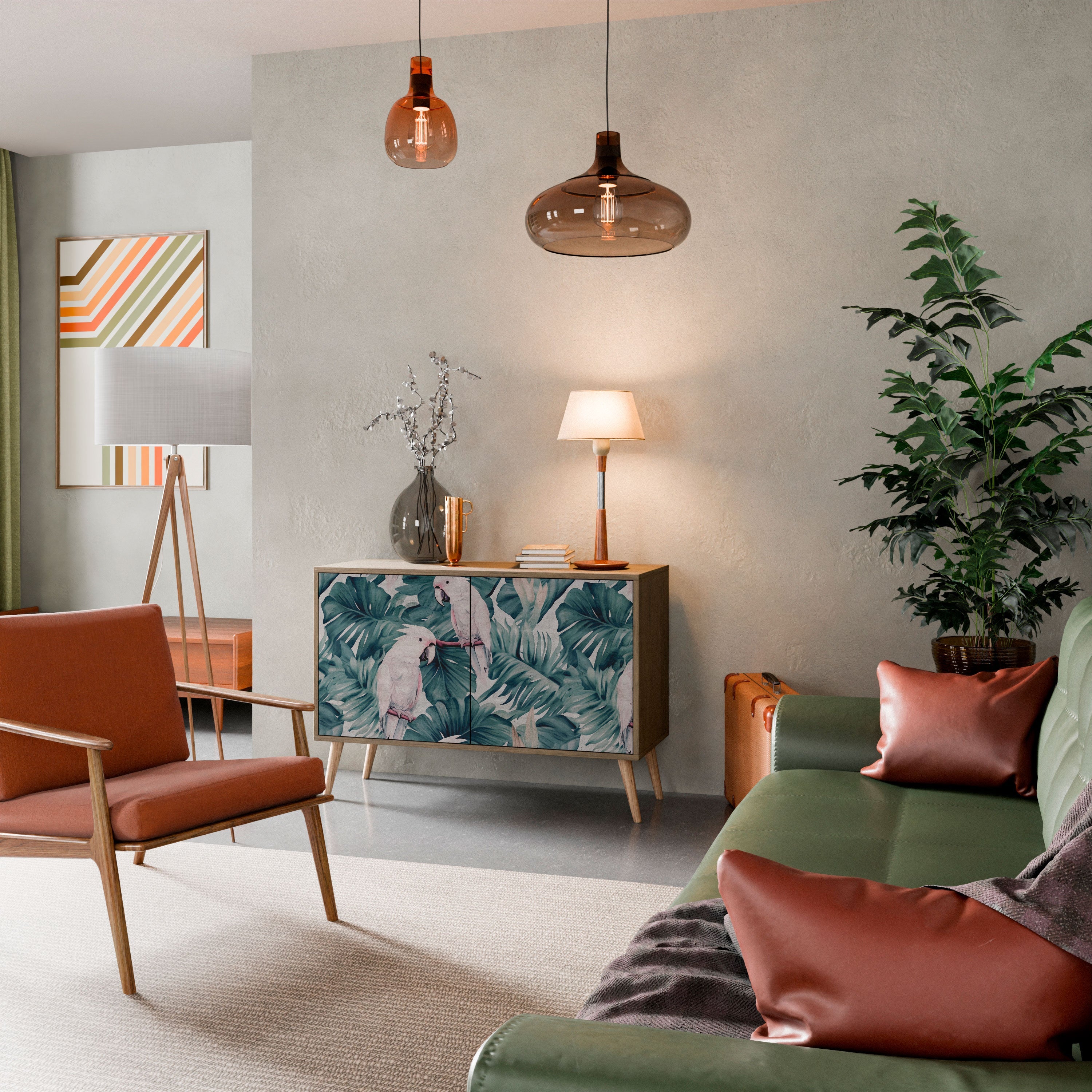 POPINJAY LOOK Aparador de 2 Portas em Efeito Carvalho