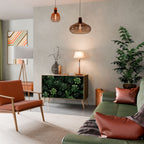 SUCCULENT JUNGLE Aparador de 2 Portas em Efeito Carvalho