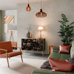 SECRET VERDURE Aparador de 2 Portas em Efeito Carvalho