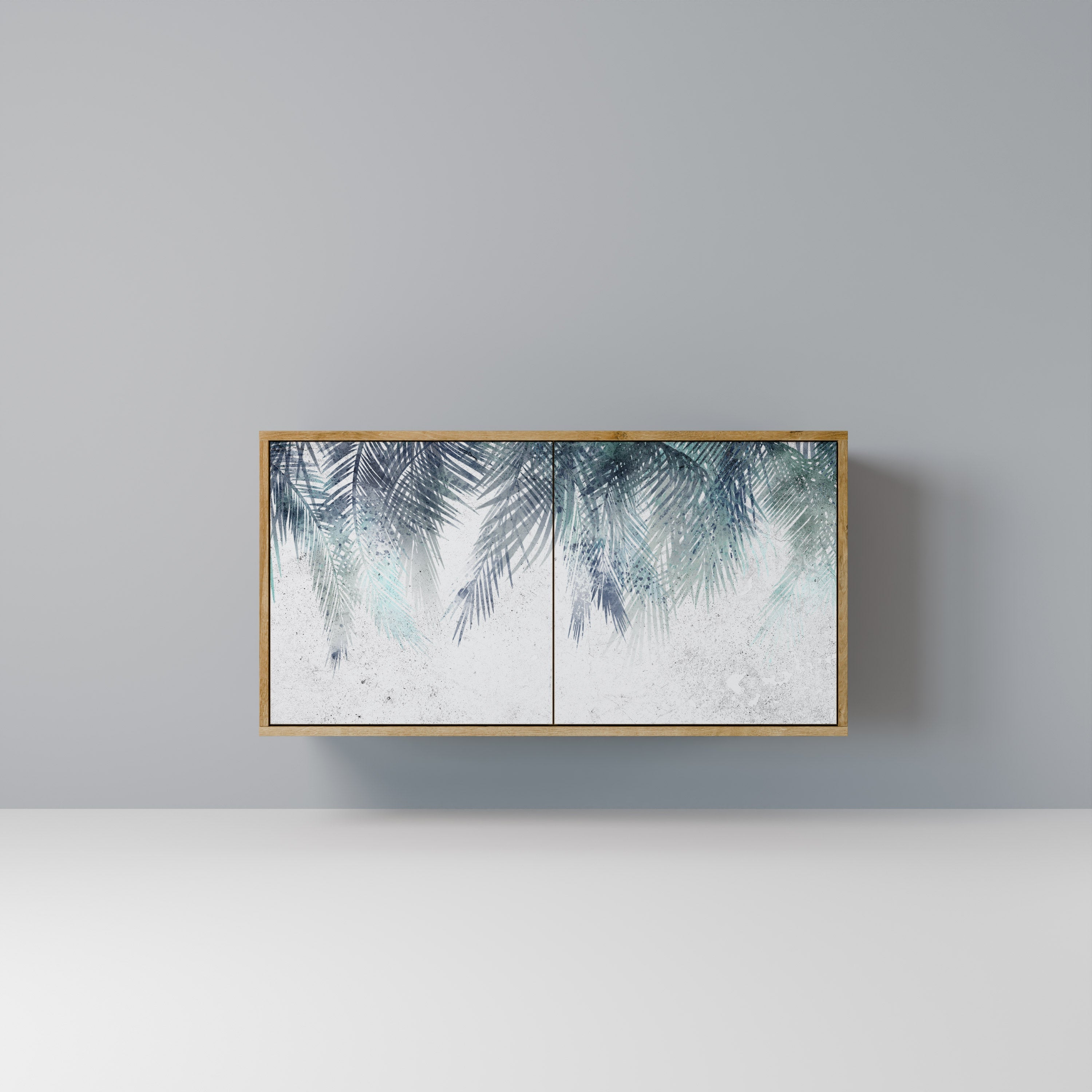 PALM VEIL Aparador de 2 Portas em Efeito Carvalho