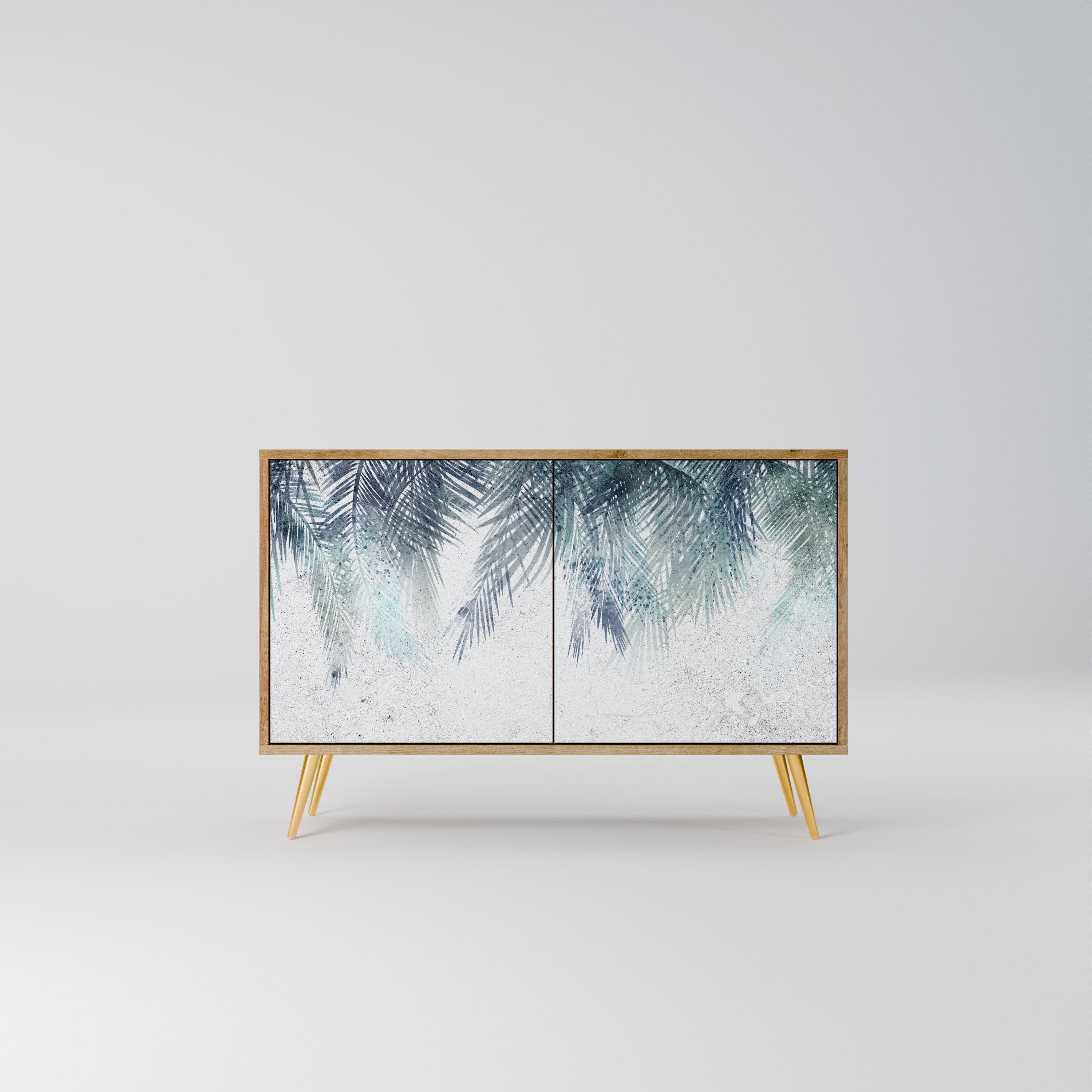 PALM VEIL Aparador de 2 Portas em Efeito Carvalho