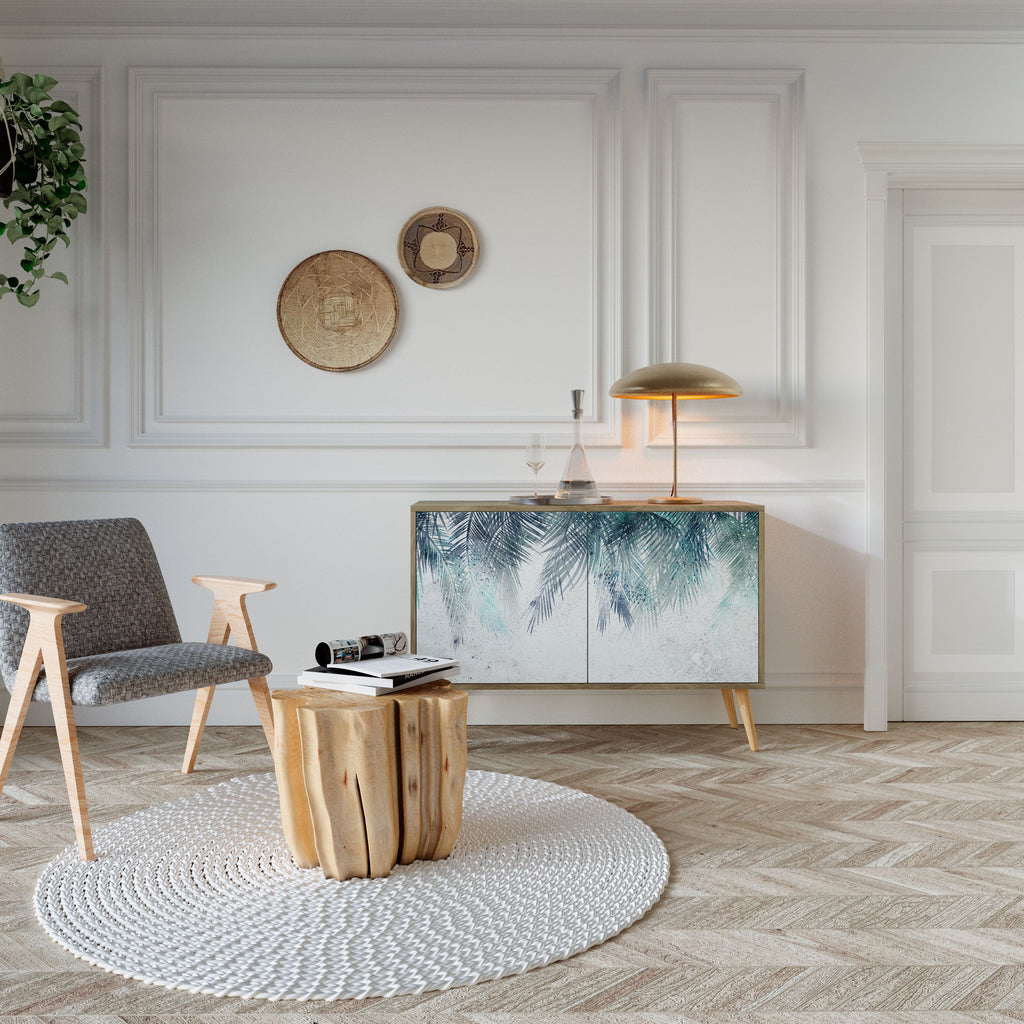 PALM VEIL Aparador de 2 Portas em Efeito Carvalho