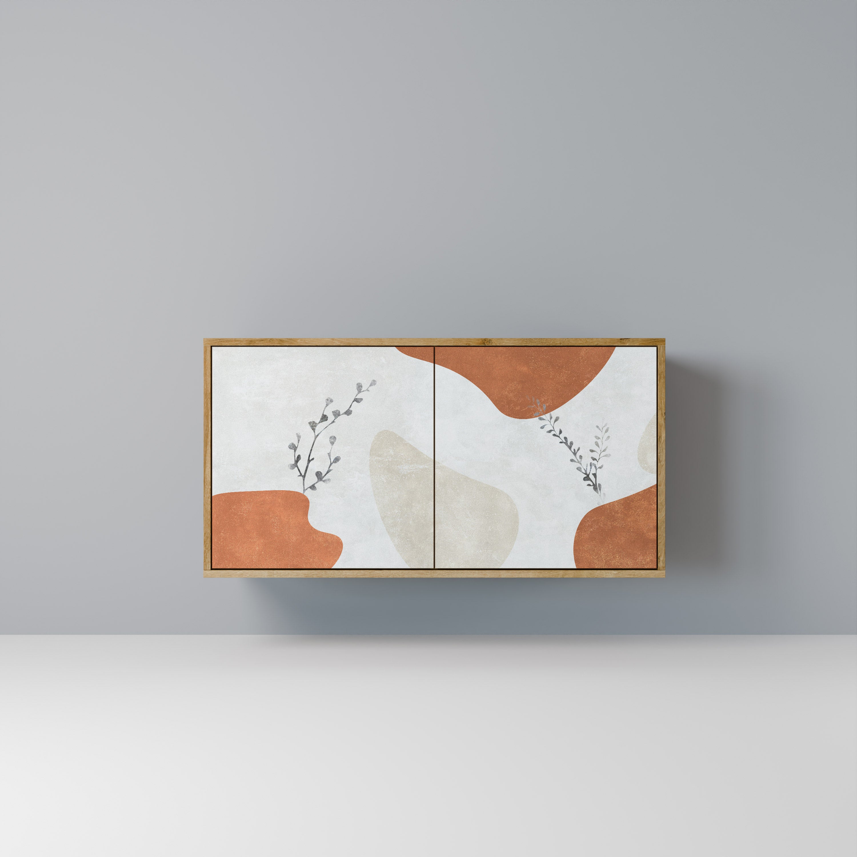 TRANQUIL TWIG Aparador de 2 Portas em Efeito Carvalho