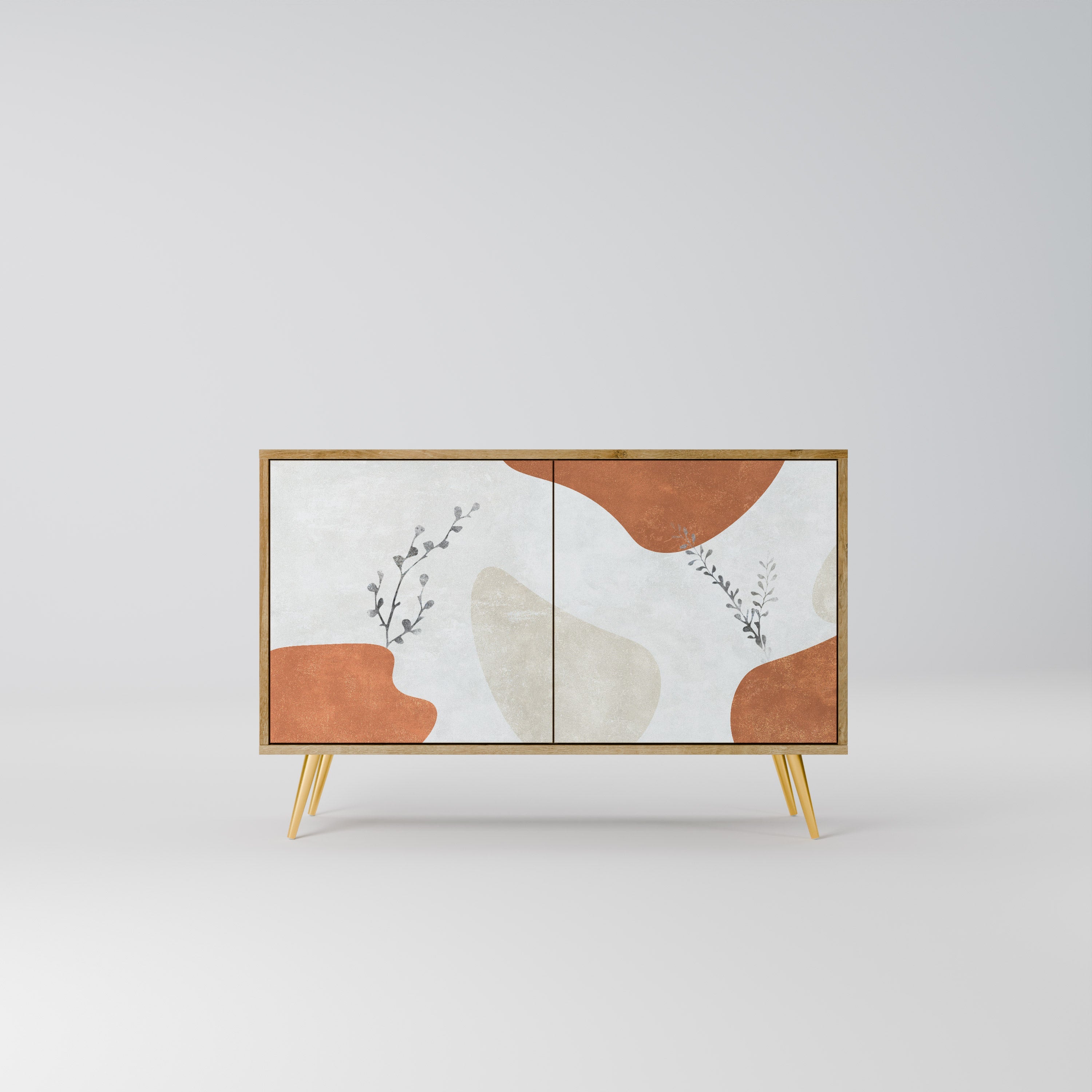 TRANQUIL TWIG Aparador de 2 Portas em Efeito Carvalho