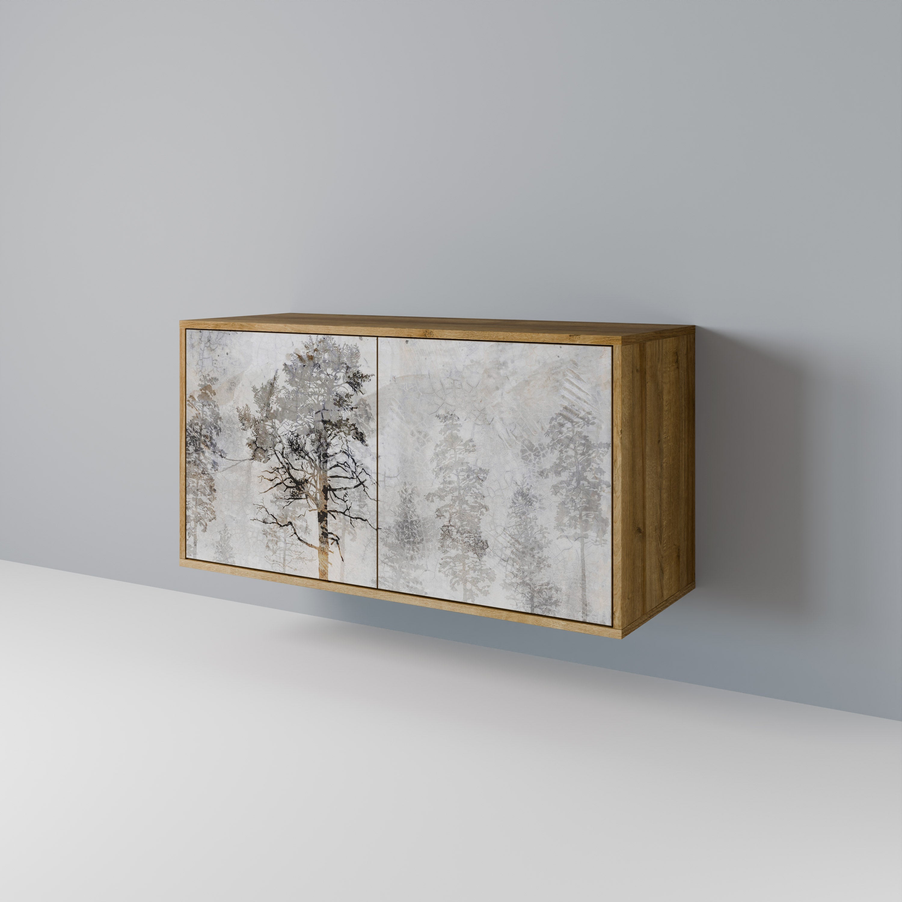FADE IN THE TREES Aparador de 2 Portas em Efeito Carvalho