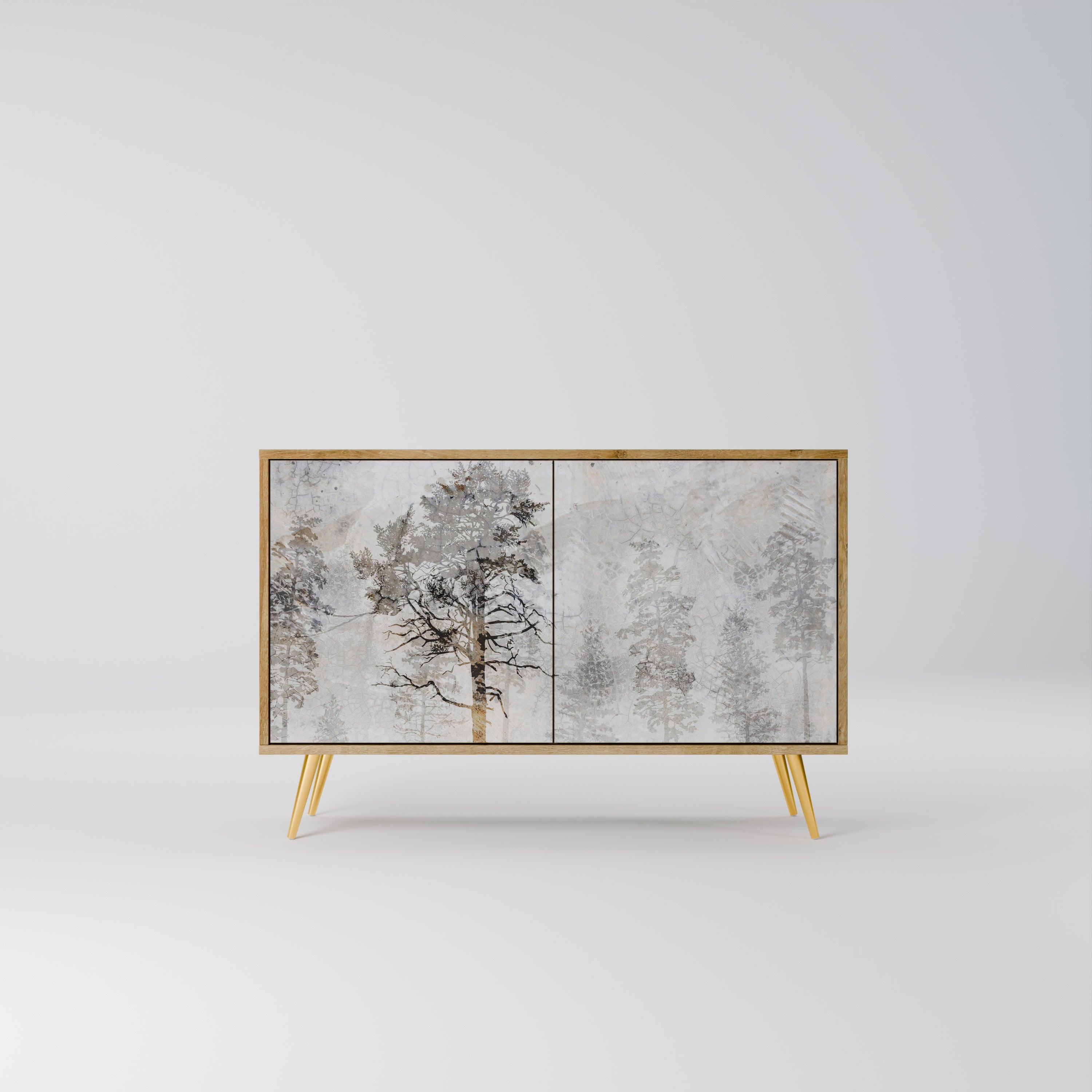 FADE IN THE TREES Aparador de 2 Portas em Efeito Carvalho