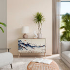 JAPANESE LANDSCAPE Aparador de 2 Portas em Efeito Carvalho